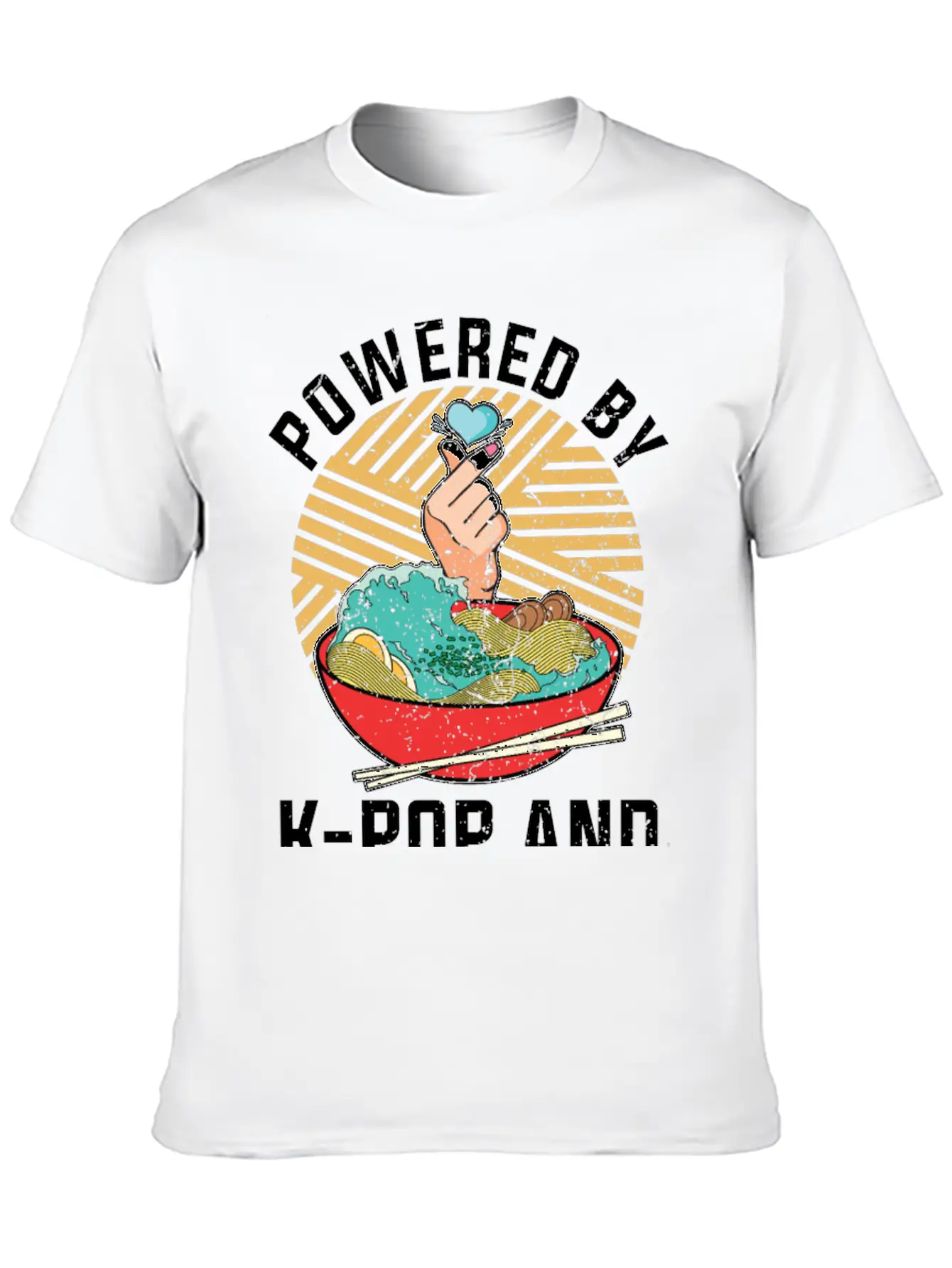 Fortified By K Pop And Ramen Funny K Pop Comfortable Minimalist Graphic Tee – Summer Style Essential