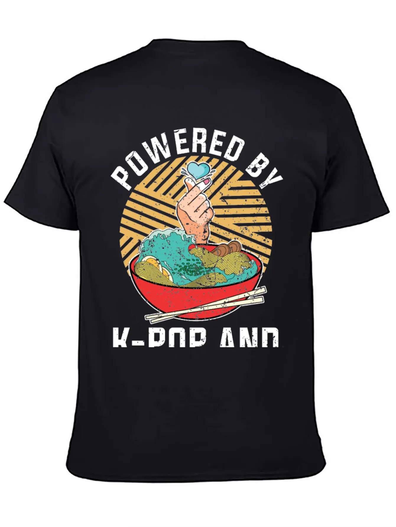 Fortified By K Pop And Ramen Funny K Pop Comfortable Minimalist Graphic Tee – Summer Style Essential