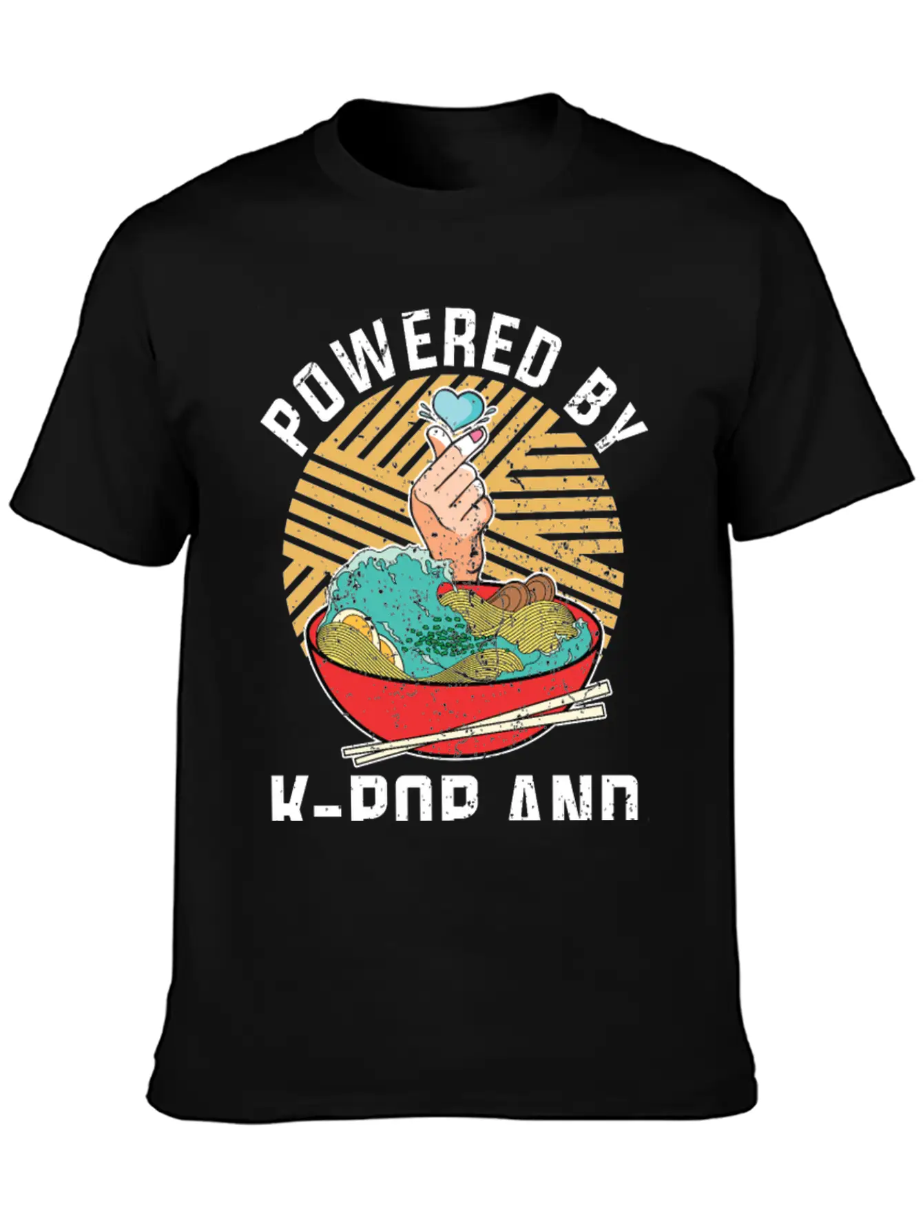 Fortified By K Pop And Ramen Funny K Pop Comfortable Minimalist Graphic Tee – Summer Style Essential