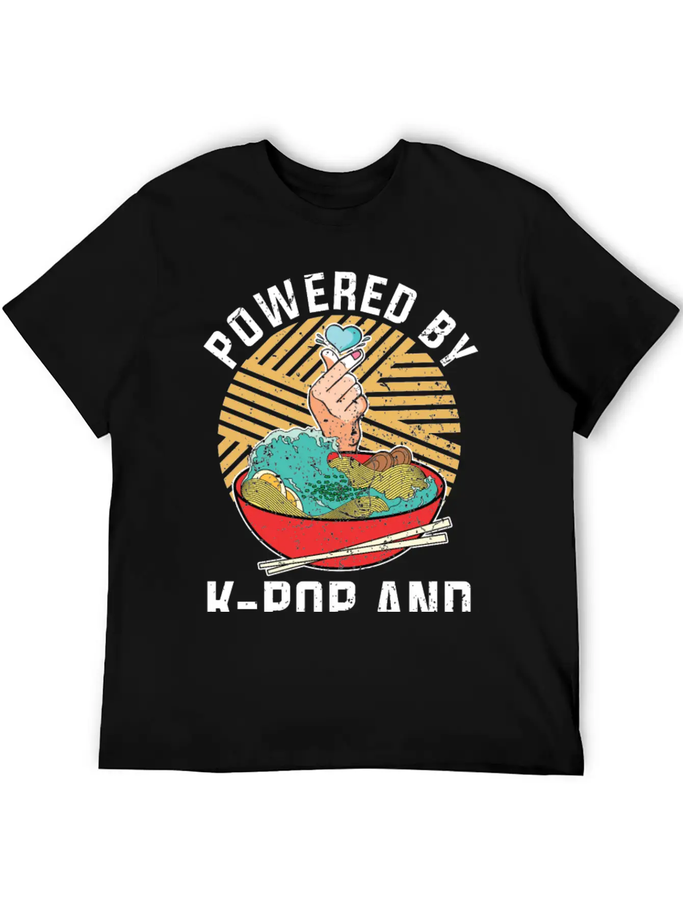 Fortified By K Pop And Ramen Funny K Pop Comfortable Minimalist Graphic Tee – Summer Style Essential