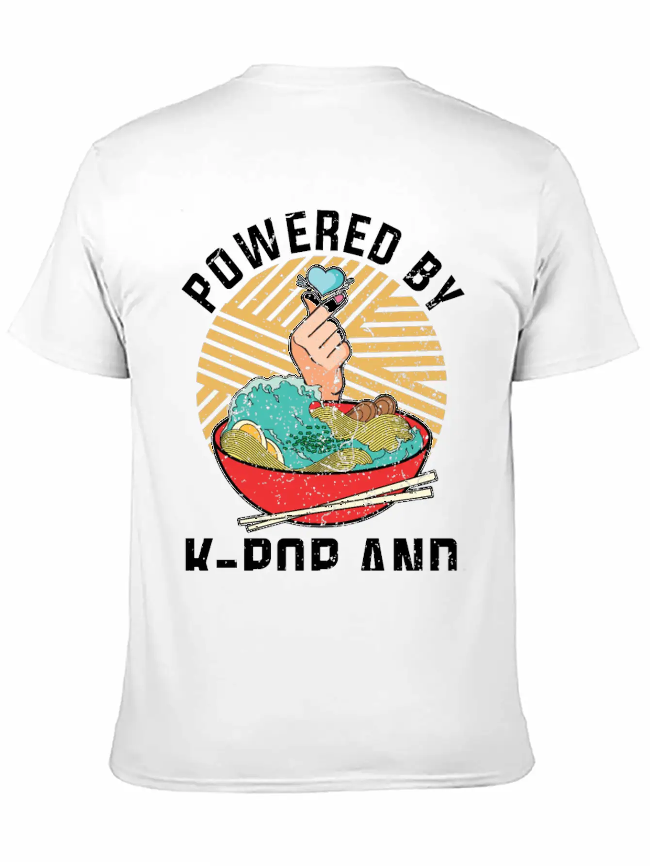 Fortified By K Pop And Ramen Funny K Pop Comfortable Minimalist Graphic Tee – Summer Style Essential