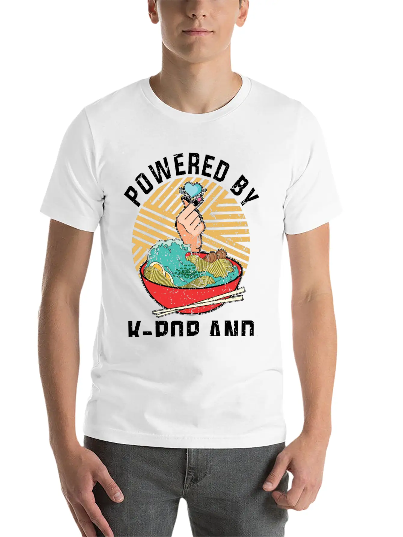 Fortified By K Pop And Ramen Funny K Pop Comfortable Minimalist Graphic Tee – Summer Style Essential