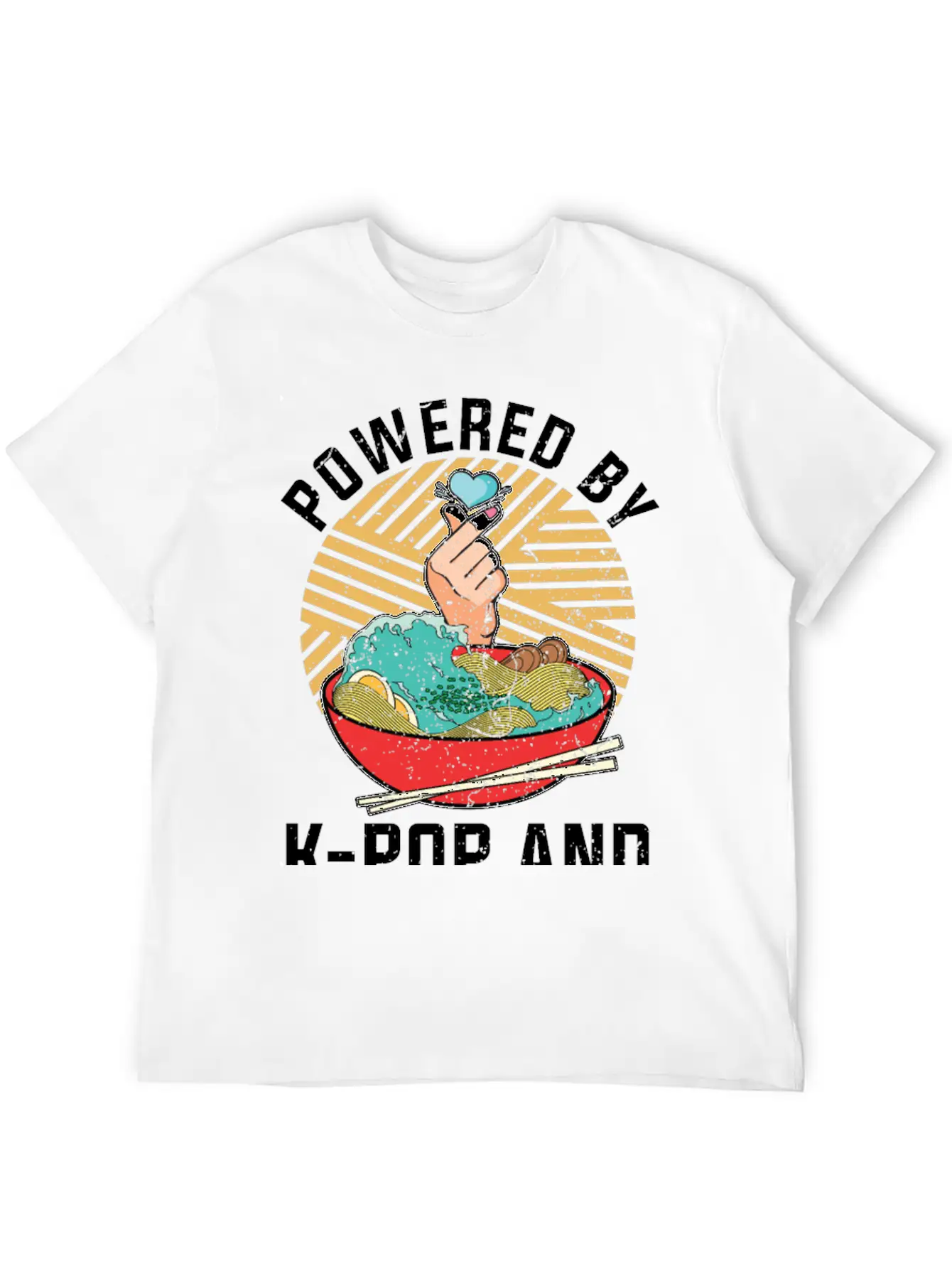 Fortified By K Pop And Ramen Funny K Pop Comfortable Minimalist Graphic Tee – Summer Style Essential