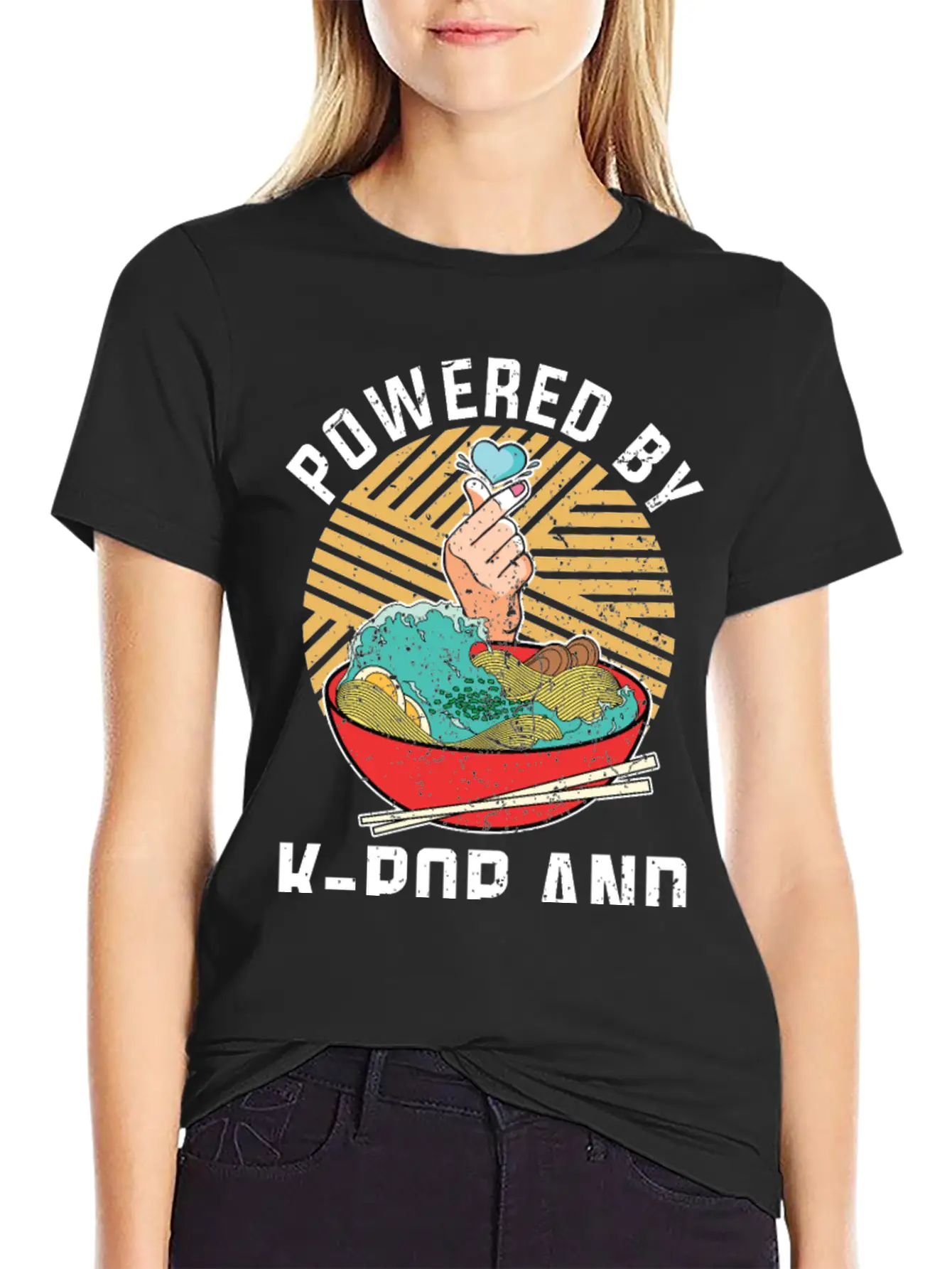 Fortified By K Pop And Ramen Funny K Pop Comfortable Minimalist Graphic Tee – Summer Style Essential