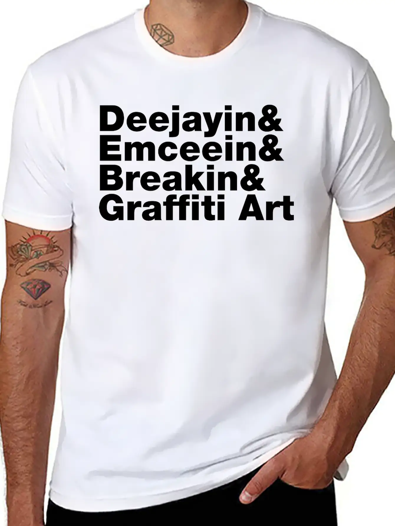 Four Elements Of Hip Hop Unisex Short Sleeve Soft Cotton T-Shirt – Casual Everyday Wear