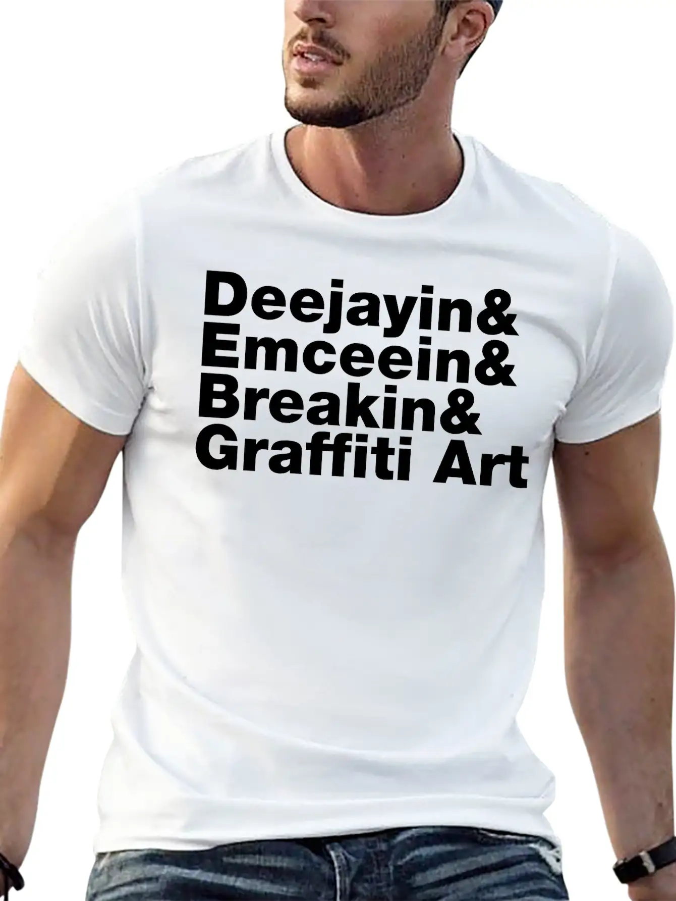 Four Elements Of Hip Hop Unisex Short Sleeve Soft Cotton T-Shirt – Casual Everyday Wear