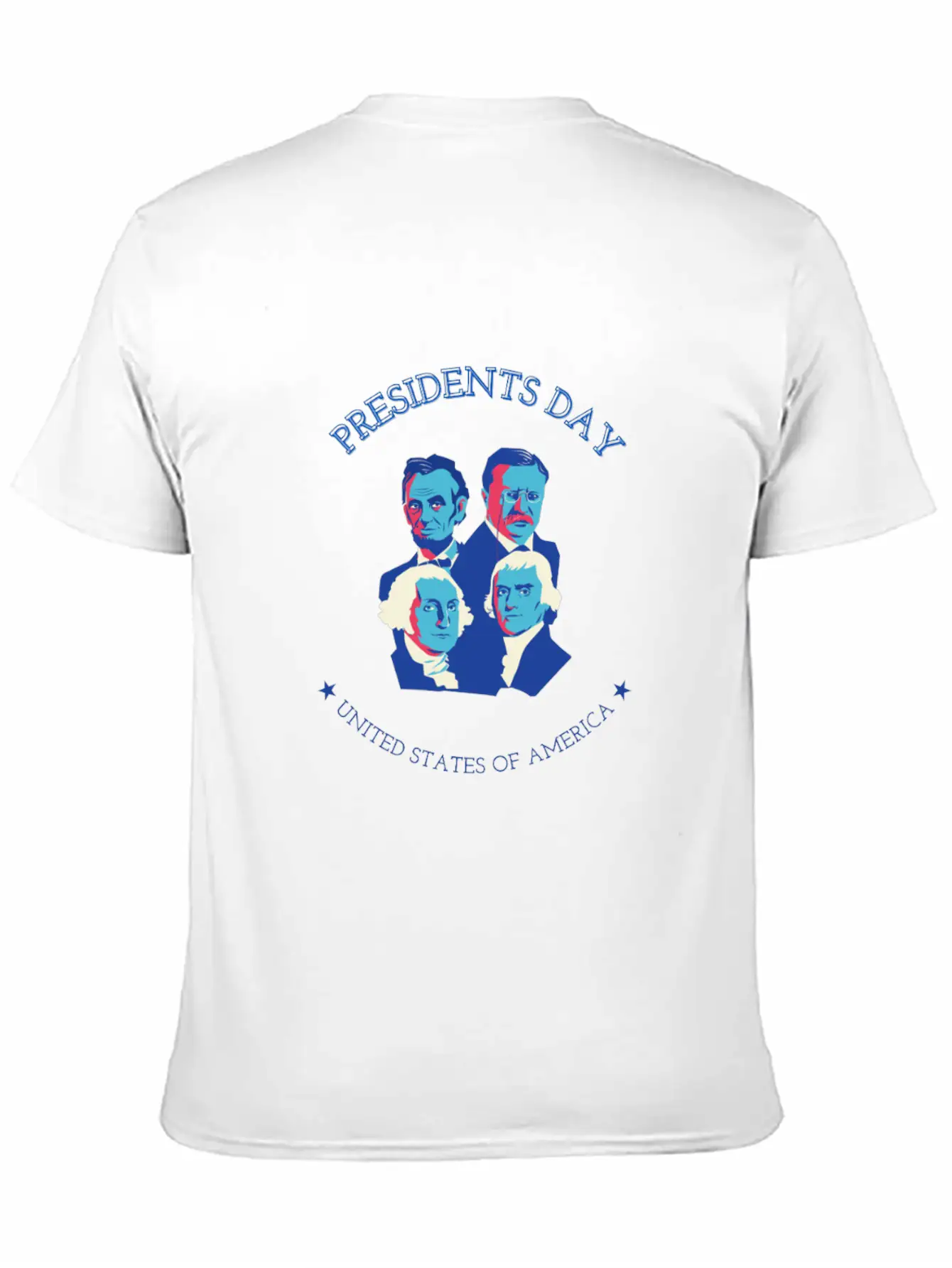 FOUR PRESIDENTS. PRESIDENTS DAY Unisex Short Sleeve Soft Cotton T-Shirt – Casual Everyday Wear