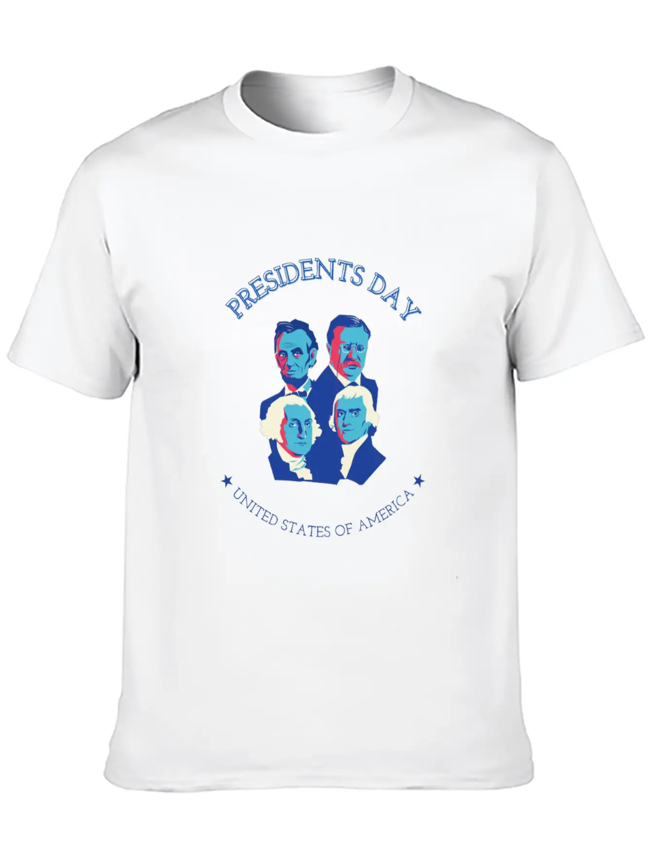 FOUR PRESIDENTS. PRESIDENTS DAY Unisex Short Sleeve Soft Cotton T-Shirt – Casual Everyday Wear