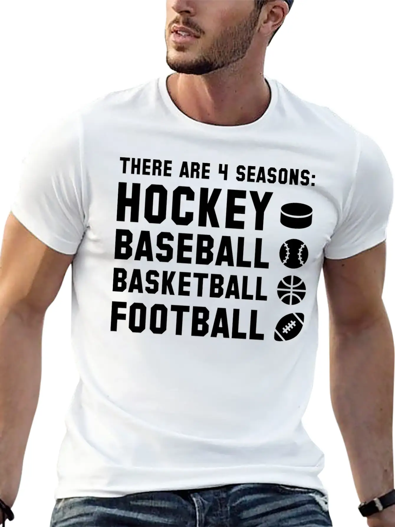Four Seasons Sports Unisex Short Sleeve Soft Cotton T-Shirt – Casual Everyday Wear