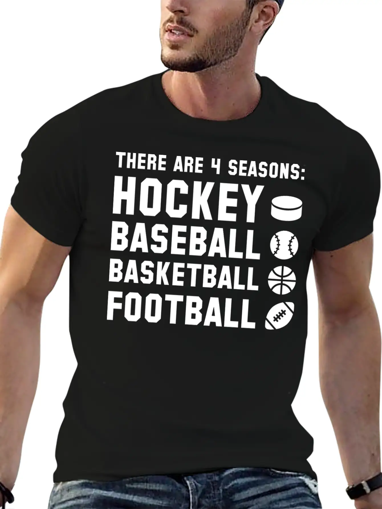 Four Seasons Sports Unisex Short Sleeve Soft Cotton T-Shirt – Casual Everyday Wear
