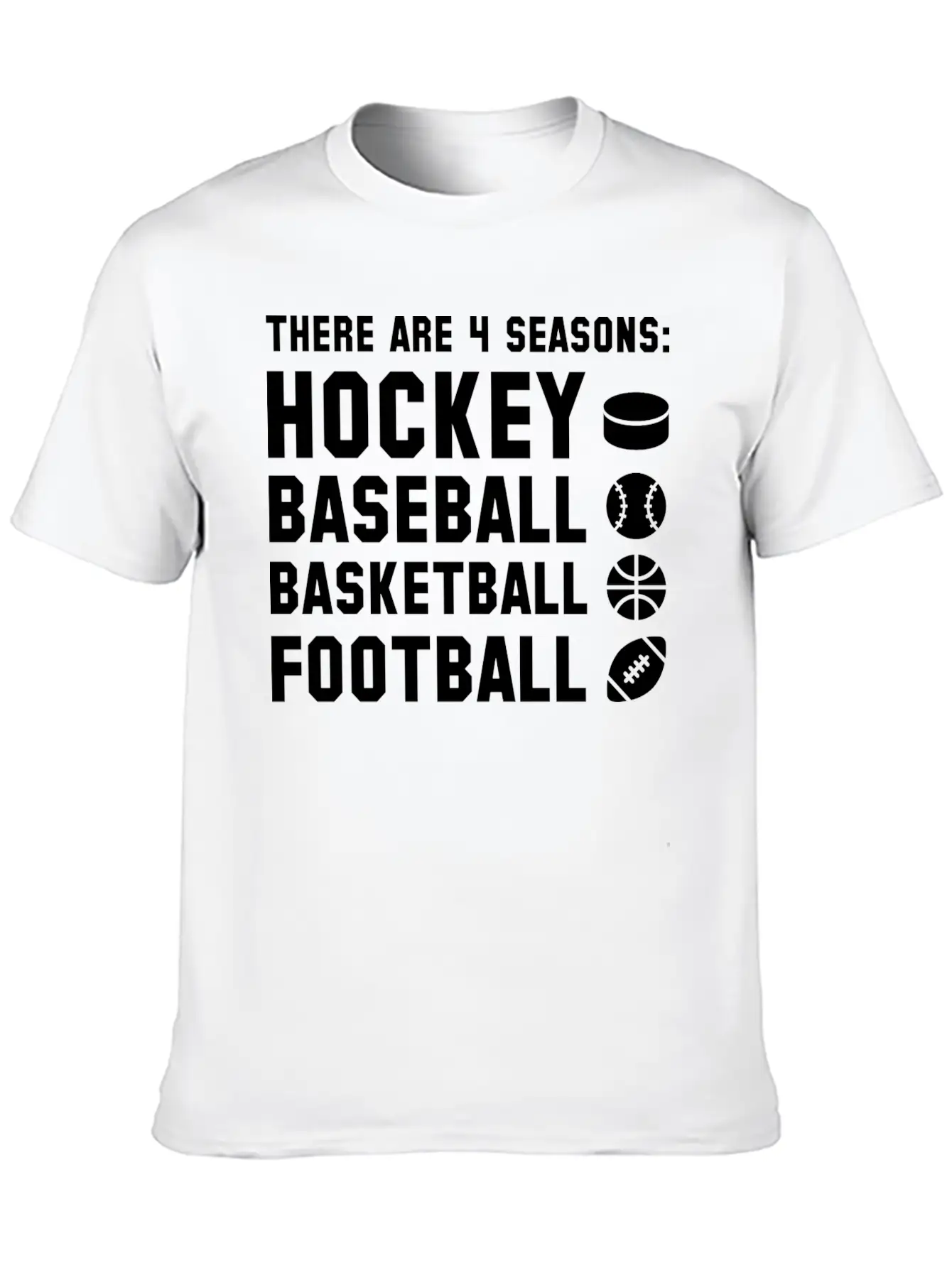 Four Seasons Sports Unisex Short Sleeve Soft Cotton T-Shirt – Casual Everyday Wear