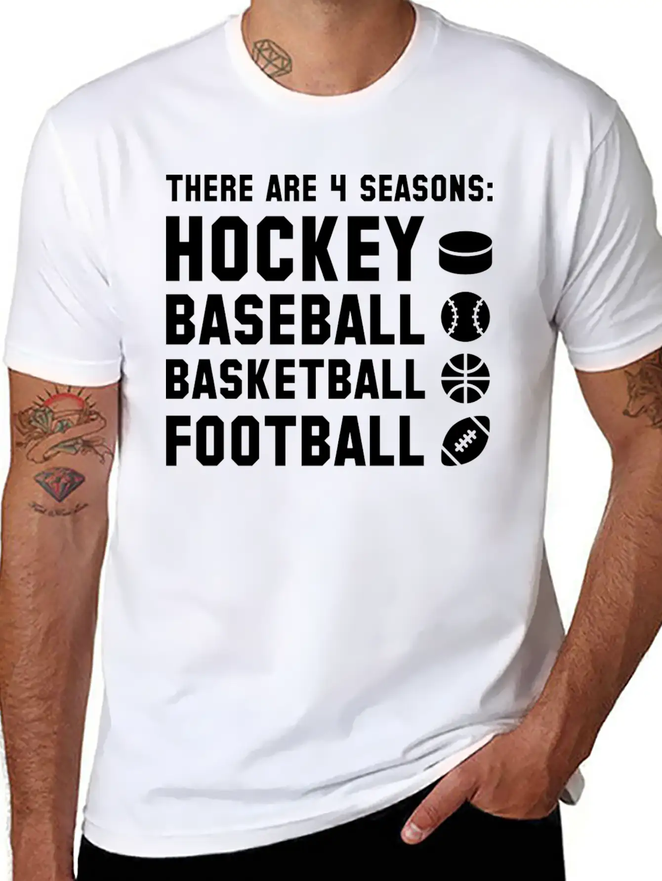 Four Seasons Sports Unisex Short Sleeve Soft Cotton T-Shirt – Casual Everyday Wear