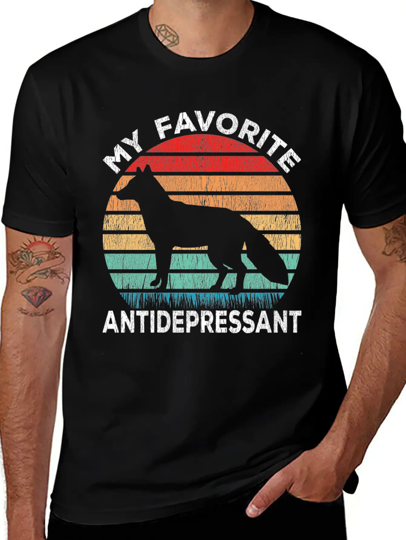 Fox Antidepressant - Fox Lover Funny Comfortable Minimalist Graphic Tee – Summer Style Essential