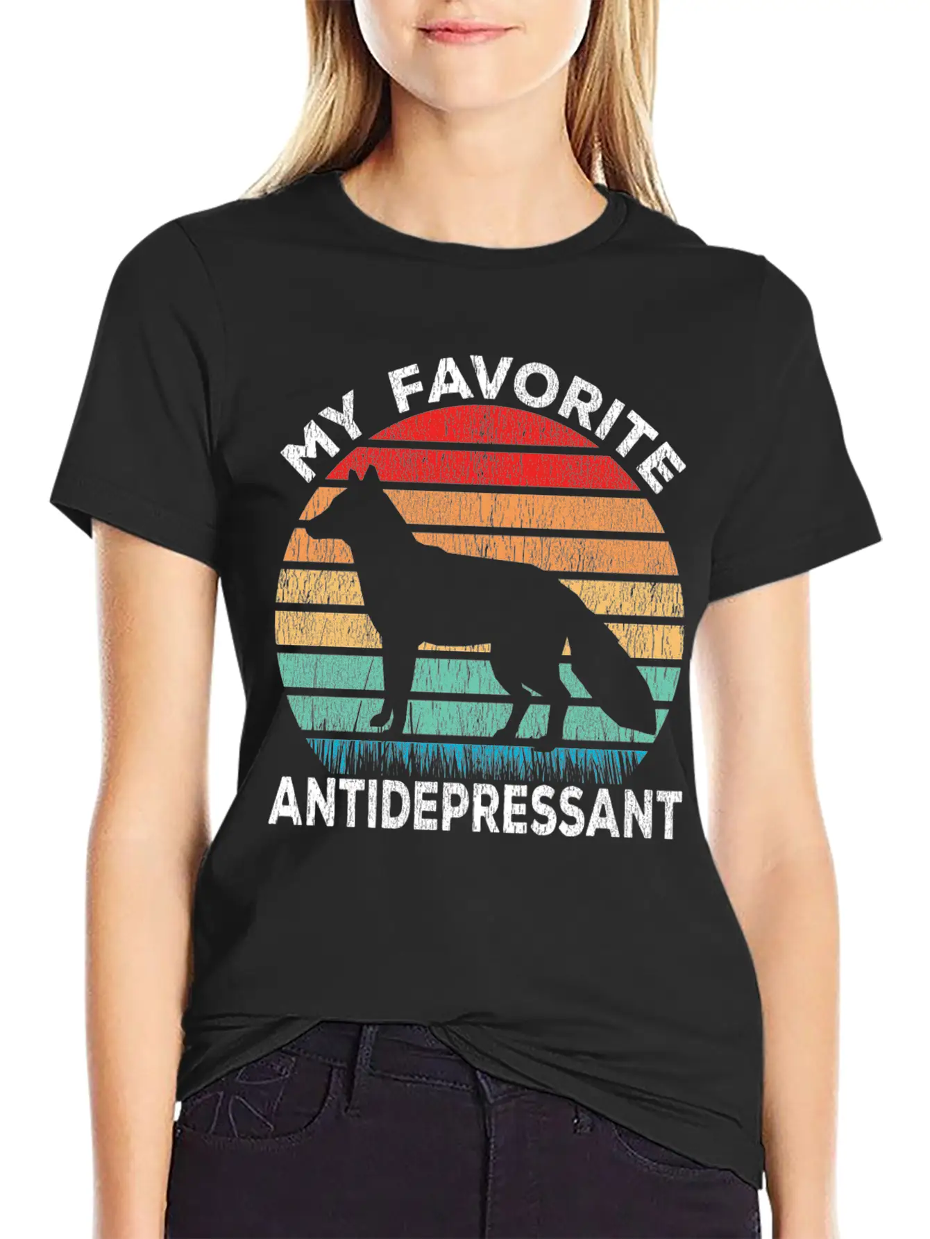 Fox Antidepressant - Fox Lover Funny Comfortable Minimalist Graphic Tee – Summer Style Essential