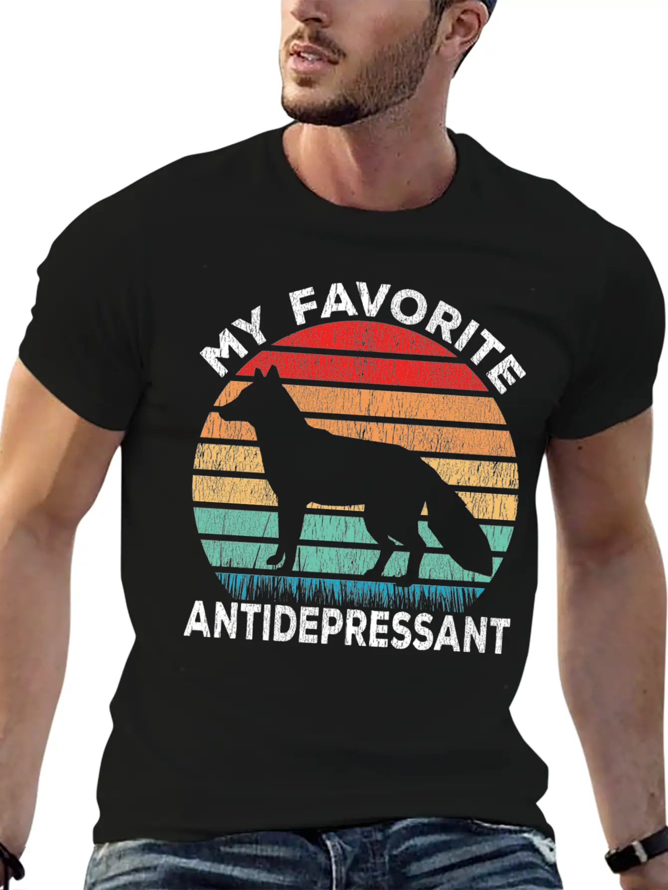 Fox Antidepressant - Fox Lover Funny Comfortable Minimalist Graphic Tee – Summer Style Essential