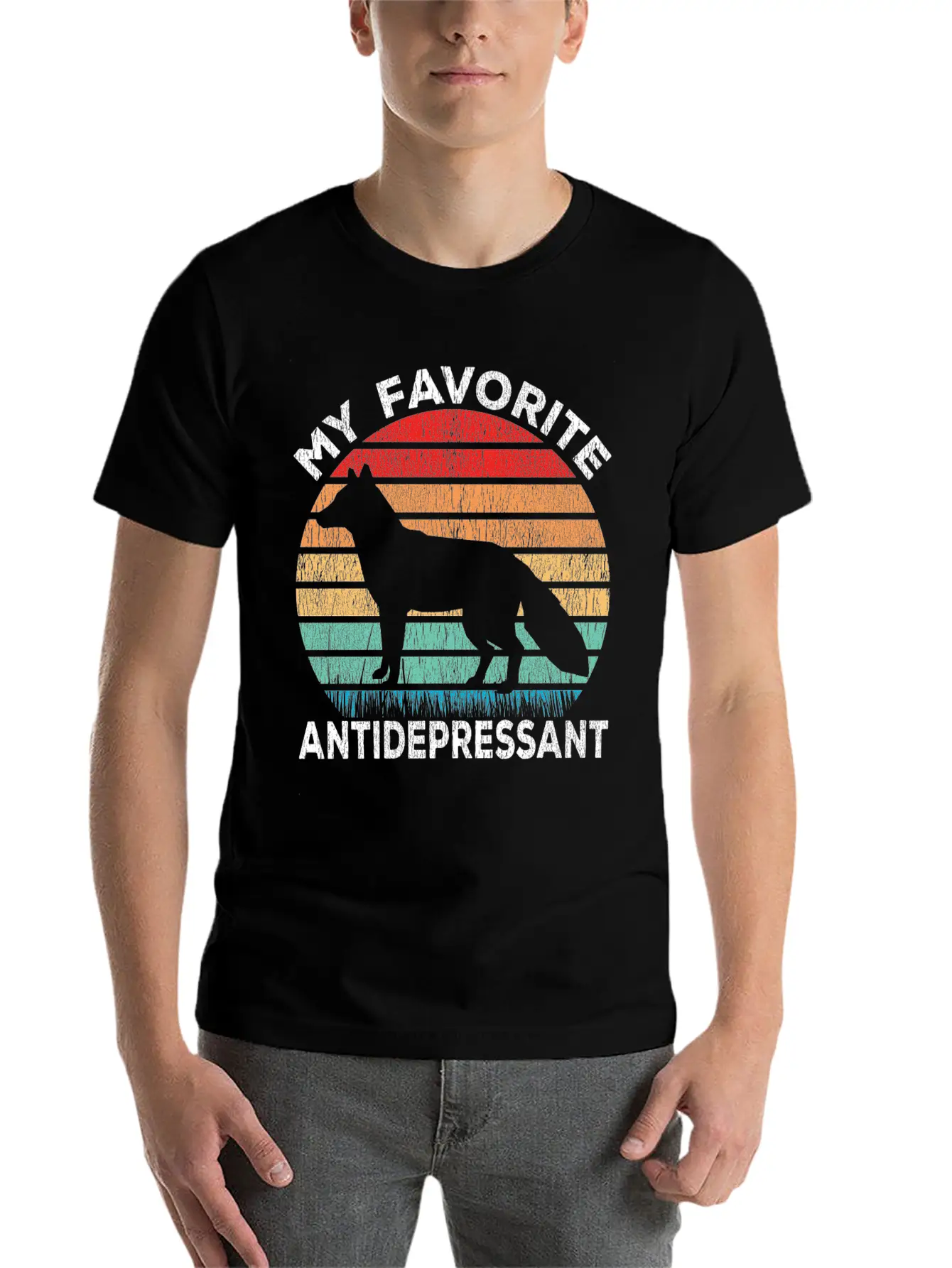 Fox Antidepressant - Fox Lover Funny Comfortable Minimalist Graphic Tee – Summer Style Essential