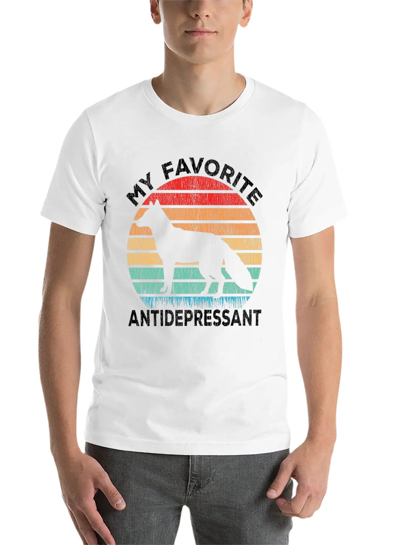 Fox Antidepressant - Fox Lover Funny Comfortable Minimalist Graphic Tee – Summer Style Essential
