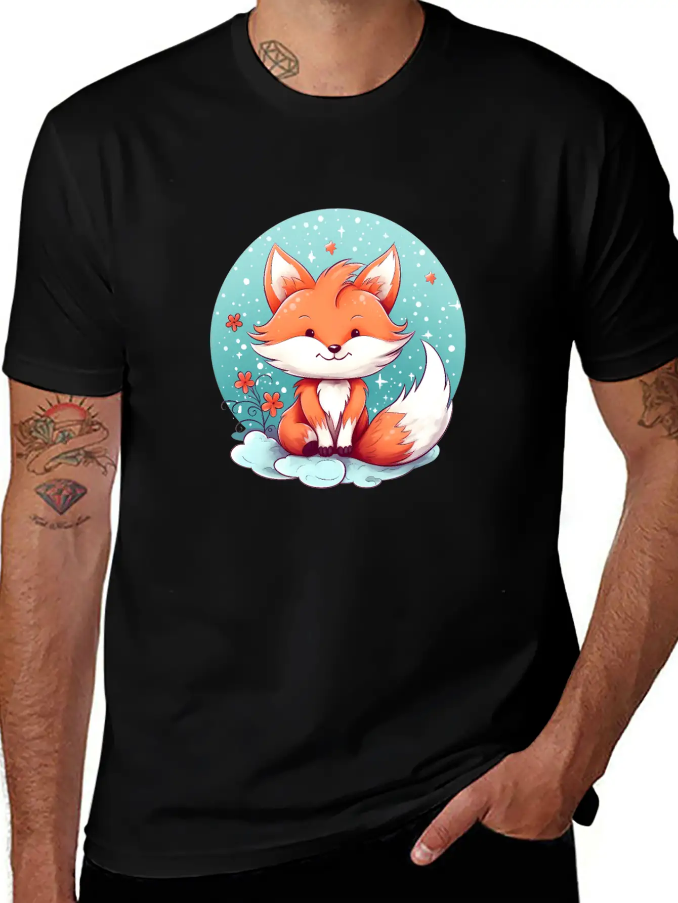 Fox In The Forest Stylish Everyday T-Shirt – Unisex Basic Cotton Tee