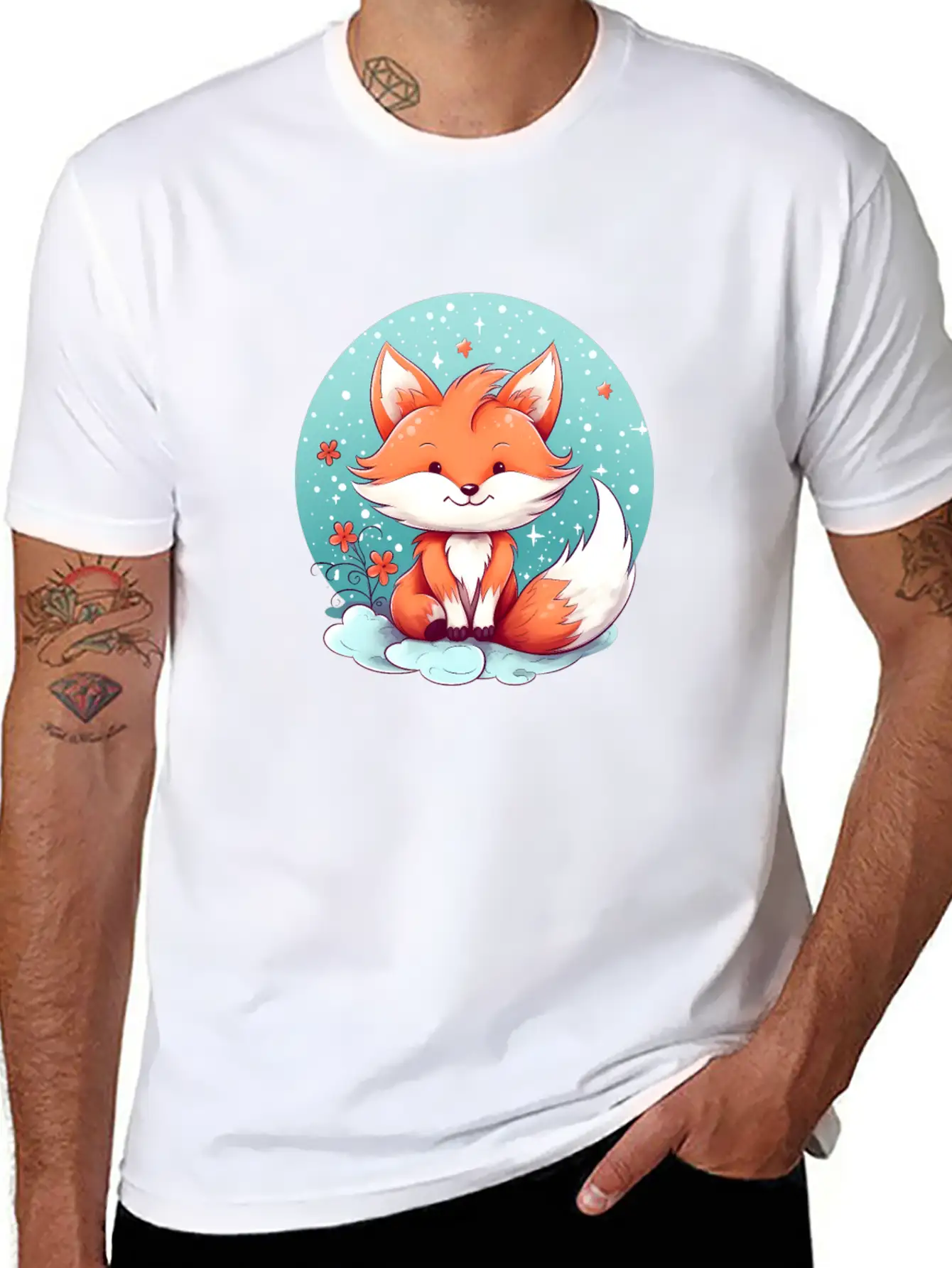 Fox In The Forest Stylish Everyday T-Shirt – Unisex Basic Cotton Tee