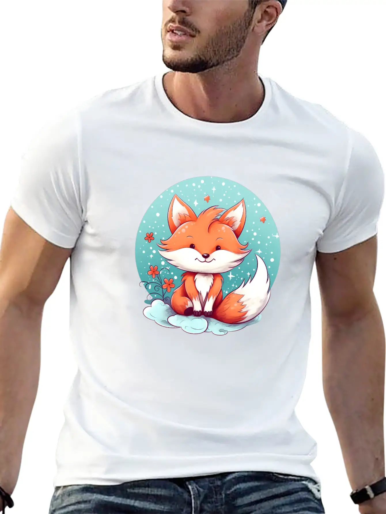 Fox In The Forest Stylish Everyday T-Shirt – Unisex Basic Cotton Tee