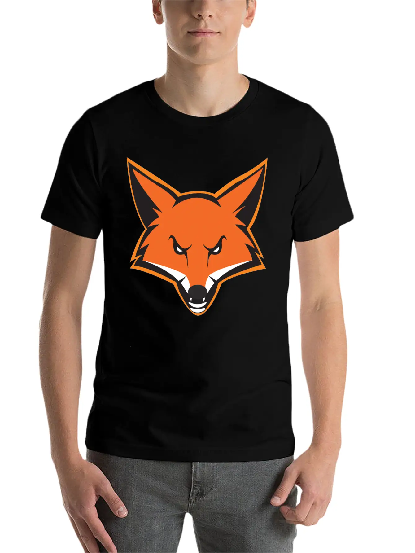 Fox Mascot Essential Unisex Summer Tee – Soft Cotton Casual Fit