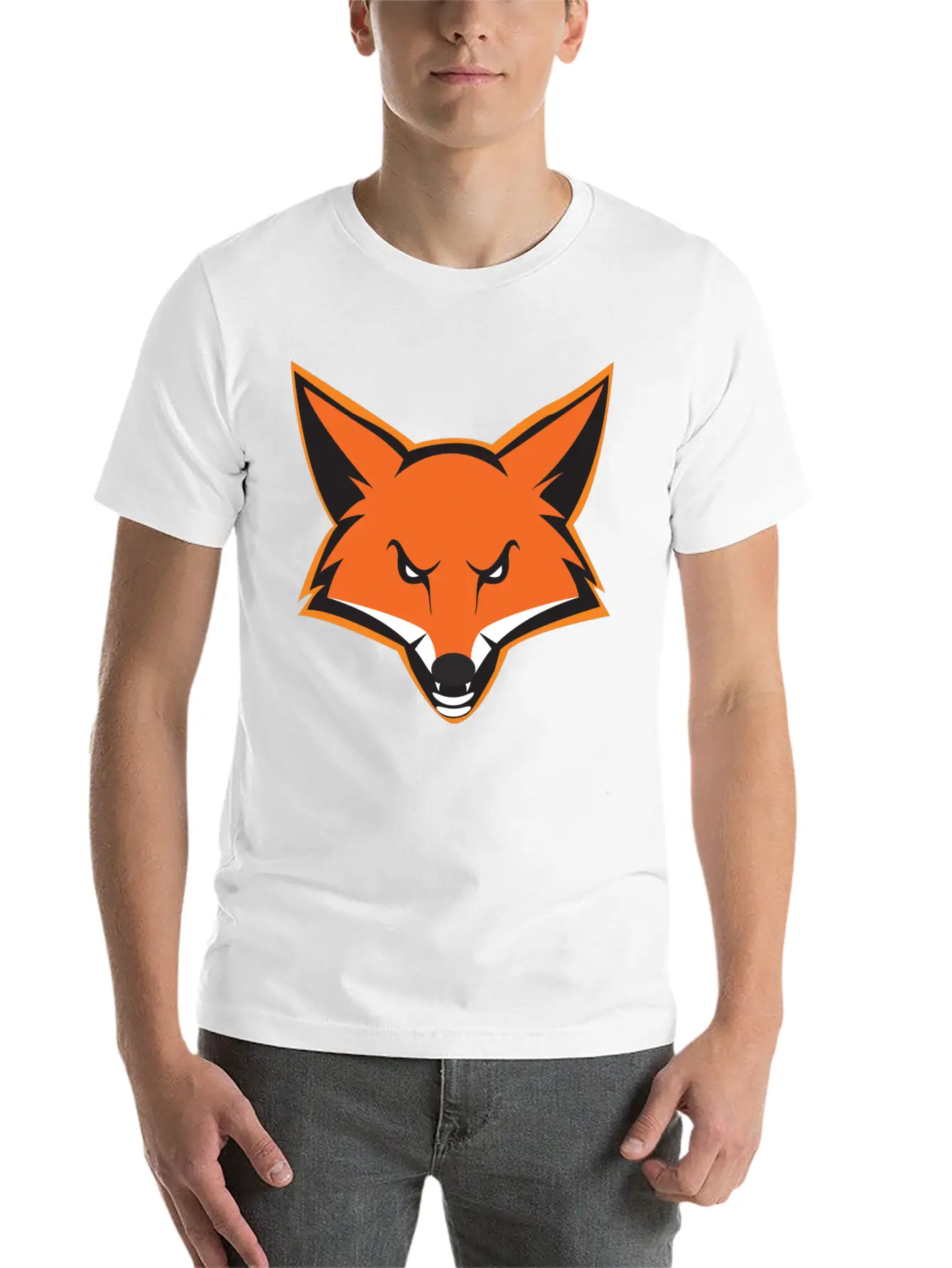 Fox Mascot Essential Unisex Summer Tee – Soft Cotton Casual Fit