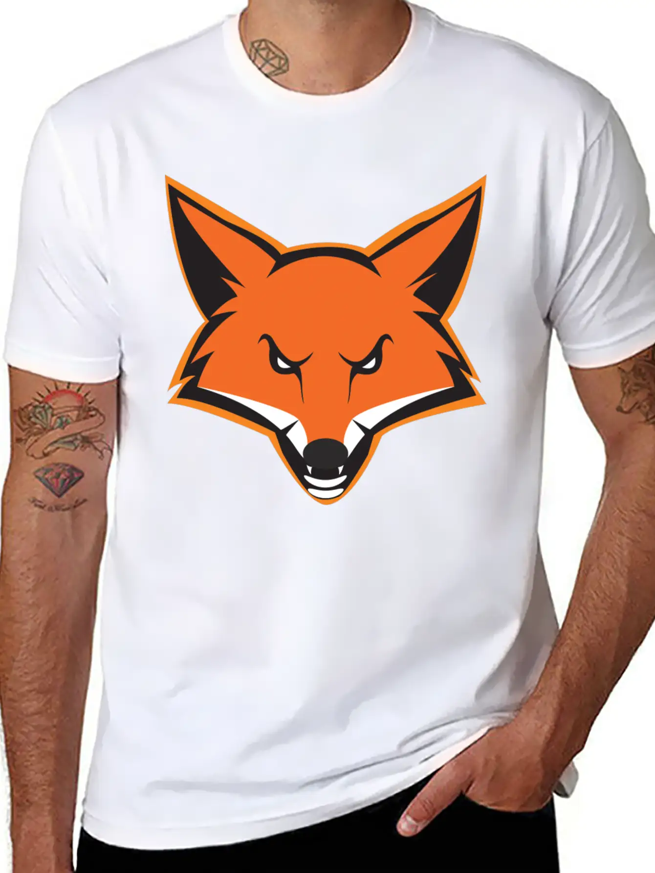 Fox Mascot Essential Unisex Summer Tee – Soft Cotton Casual Fit