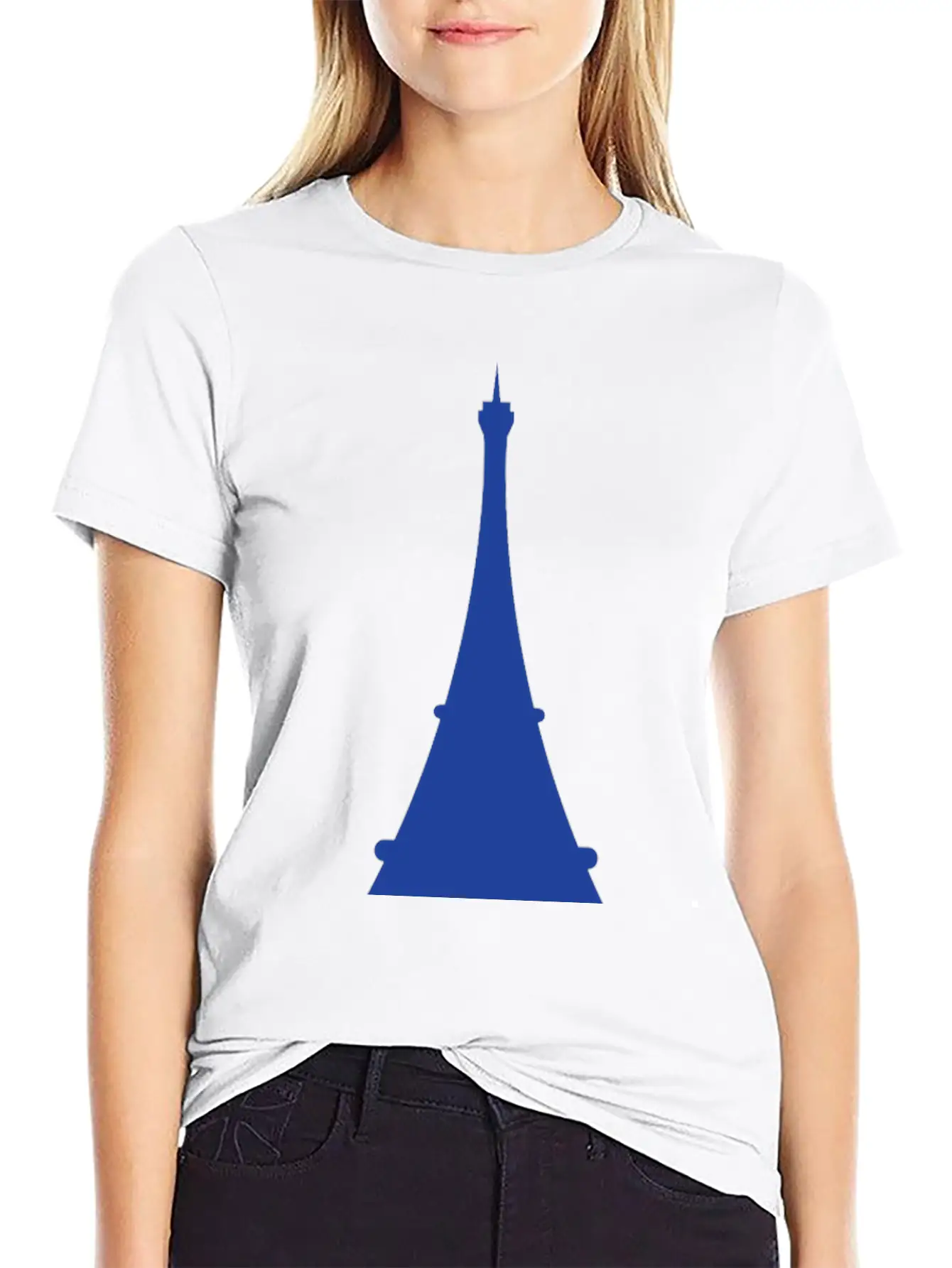 France Eiffel Tower Reading Creative Icon Stylish Everyday T-Shirt – Unisex Basic Cotton Tee