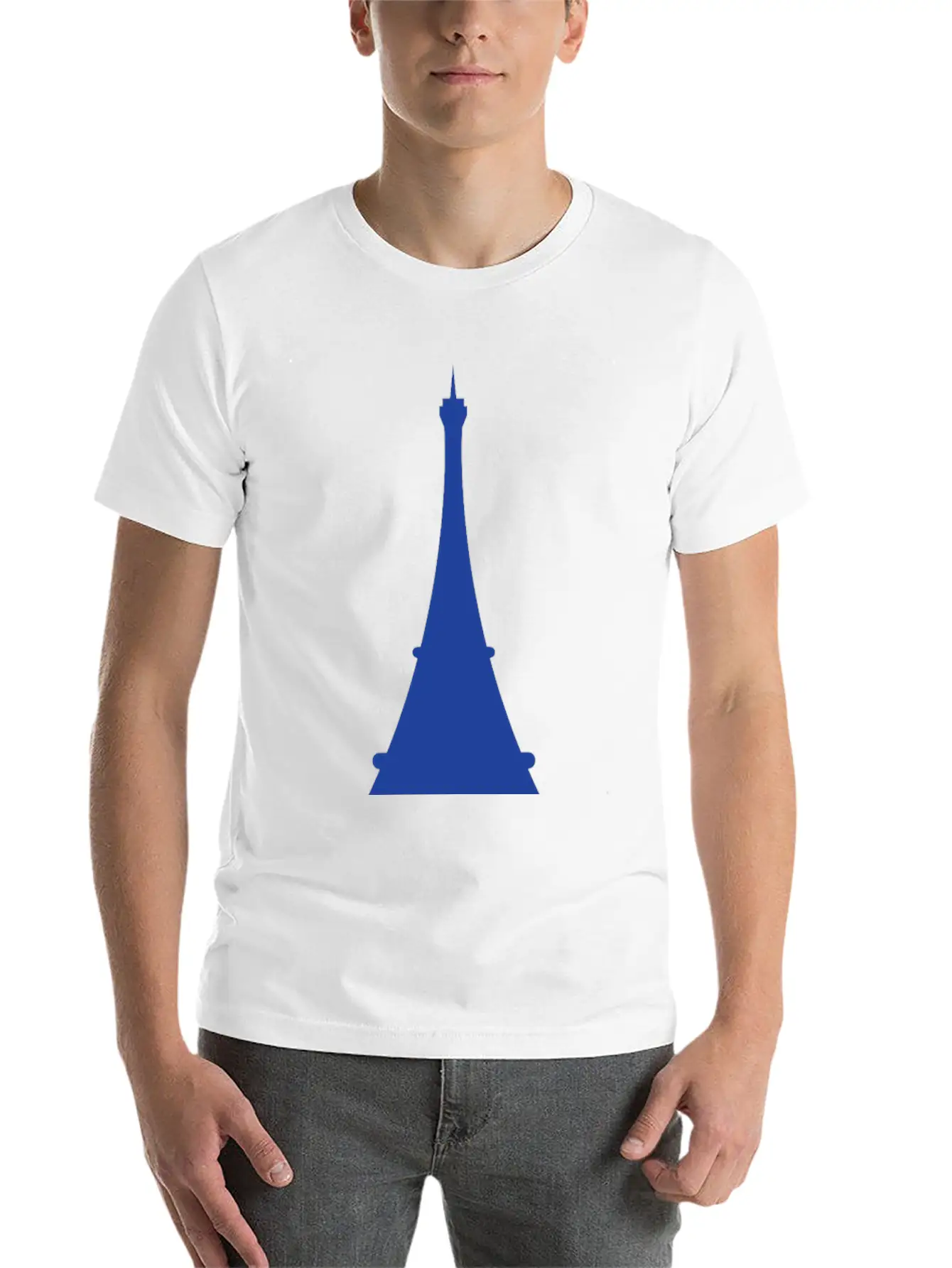 France Eiffel Tower Reading Creative Icon Stylish Everyday T-Shirt – Unisex Basic Cotton Tee