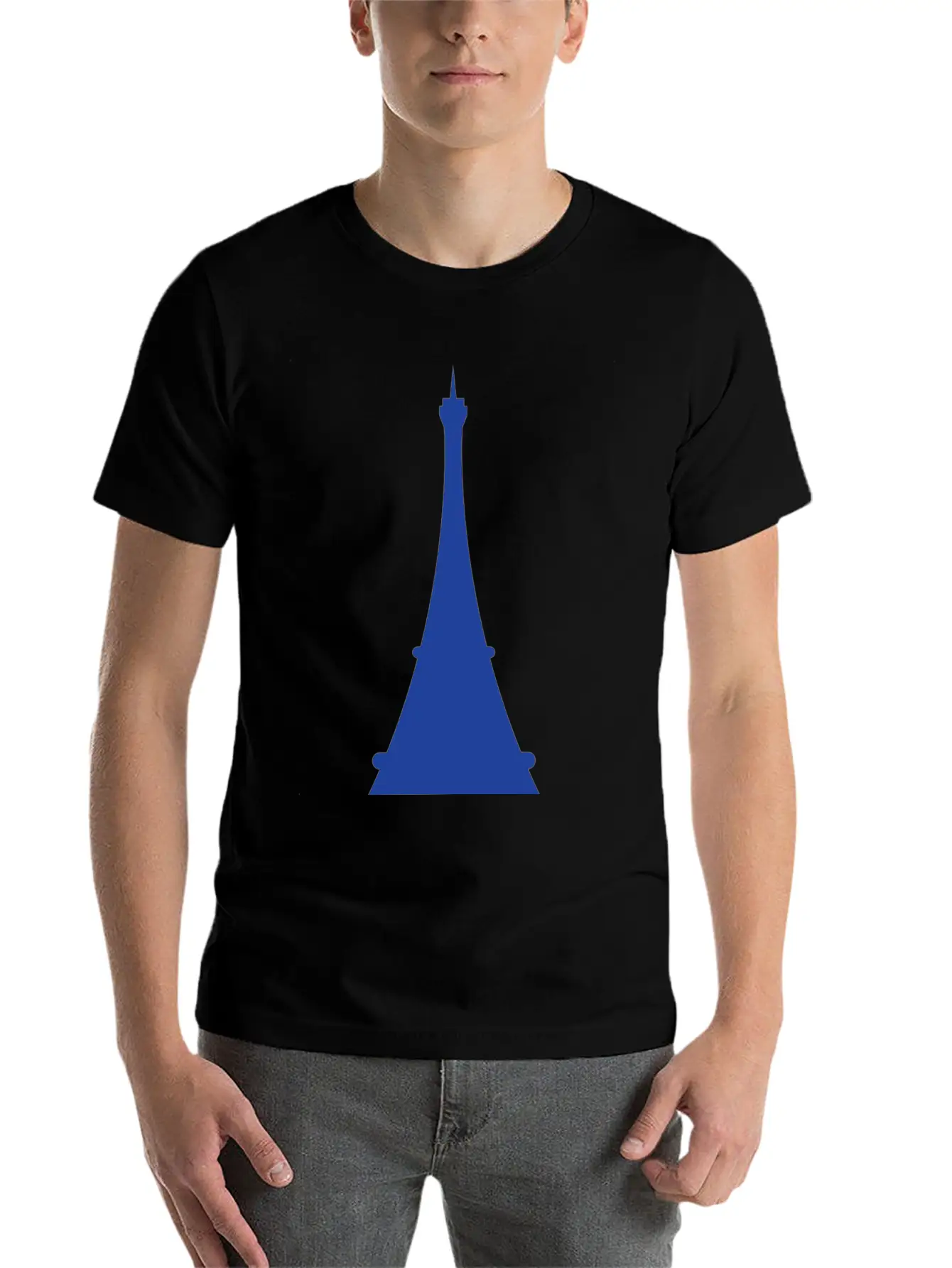 France Eiffel Tower Reading Creative Icon Stylish Everyday T-Shirt – Unisex Basic Cotton Tee