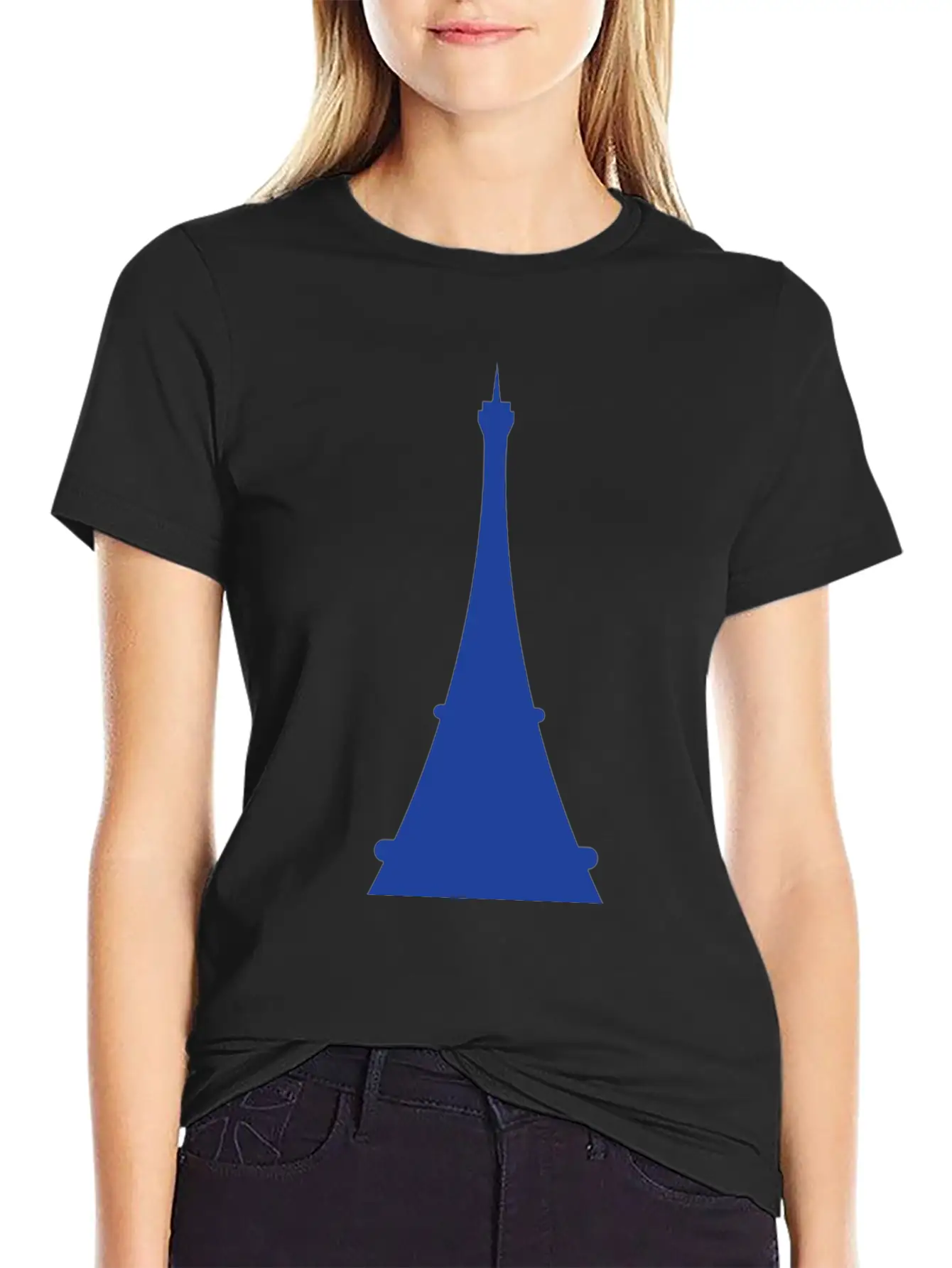 France Eiffel Tower Reading Creative Icon Stylish Everyday T-Shirt – Unisex Basic Cotton Tee