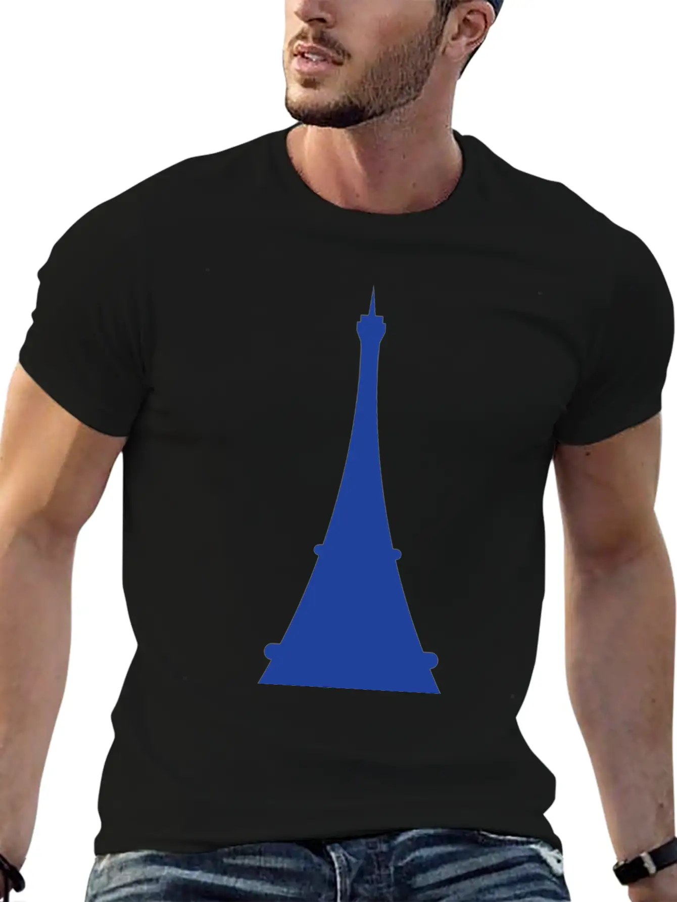 France Eiffel Tower Reading Creative Icon Stylish Everyday T-Shirt – Unisex Basic Cotton Tee