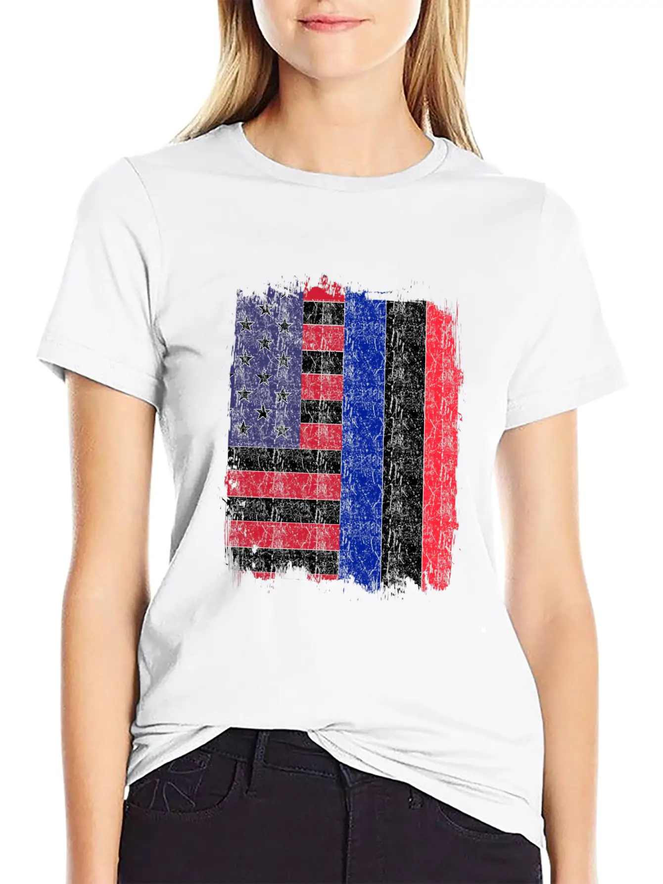 France USA French Flag Comfortable Minimalist Graphic Tee – Summer Style Essential