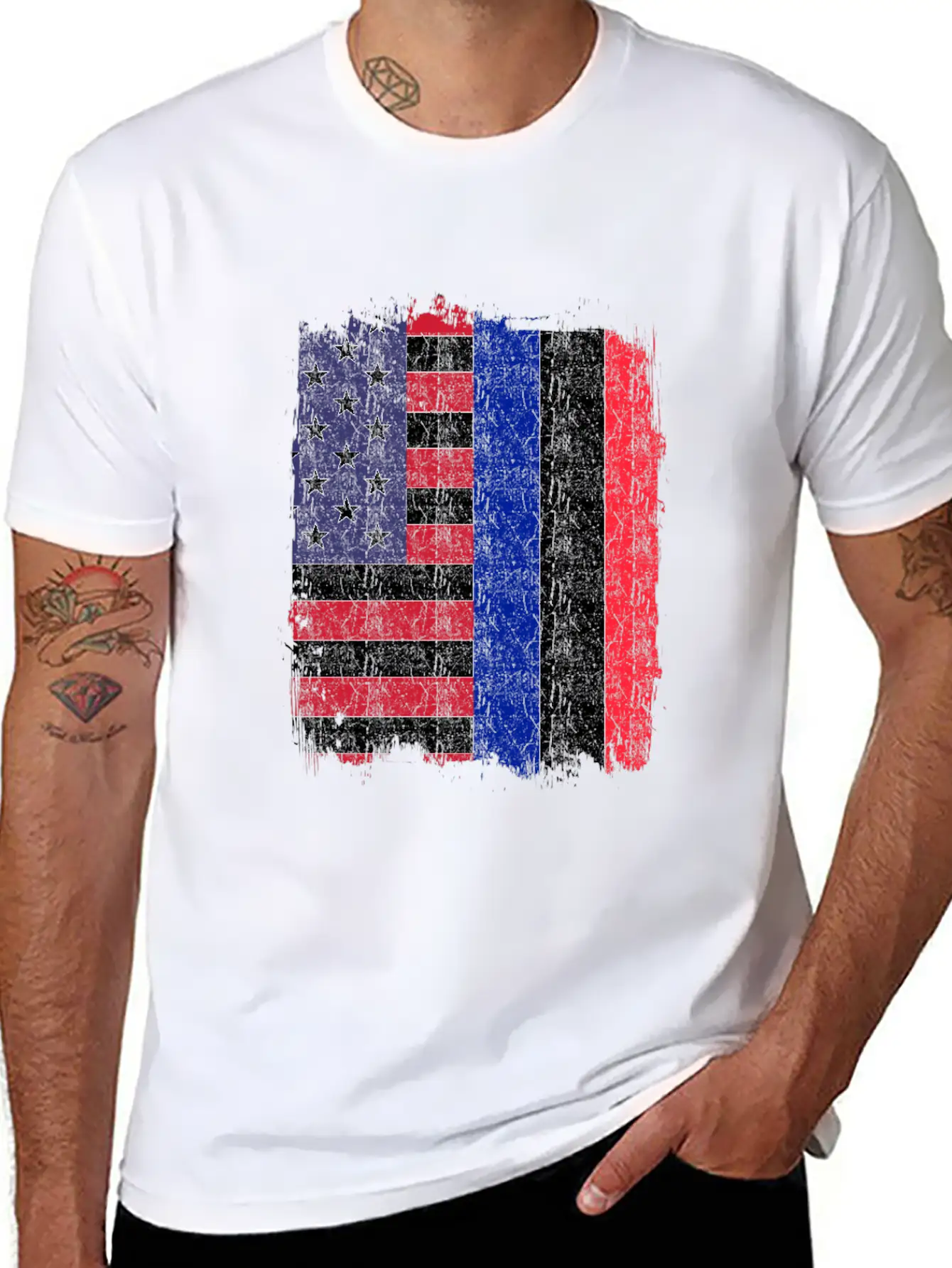 France USA French Flag Comfortable Minimalist Graphic Tee – Summer Style Essential