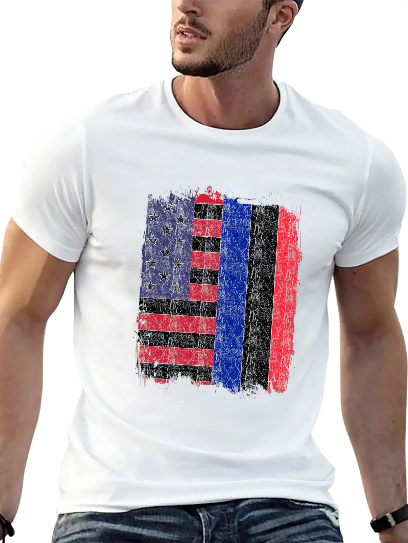 France USA French Flag Comfortable Minimalist Graphic Tee – Summer Style Essential