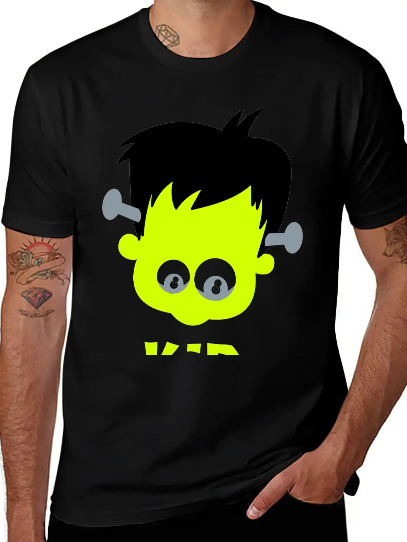 Frankenstein KID Basic Graphic T-Shirt – Daily Comfort In Soft Cotton