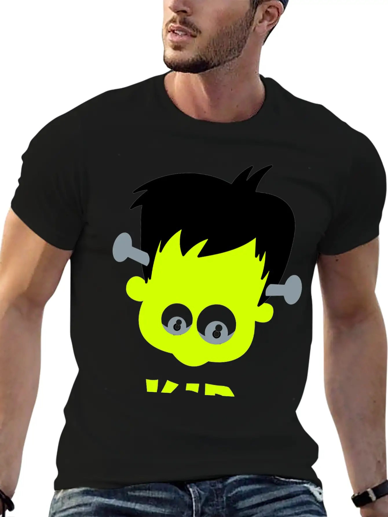 Frankenstein KID Basic Graphic T-Shirt – Daily Comfort In Soft Cotton