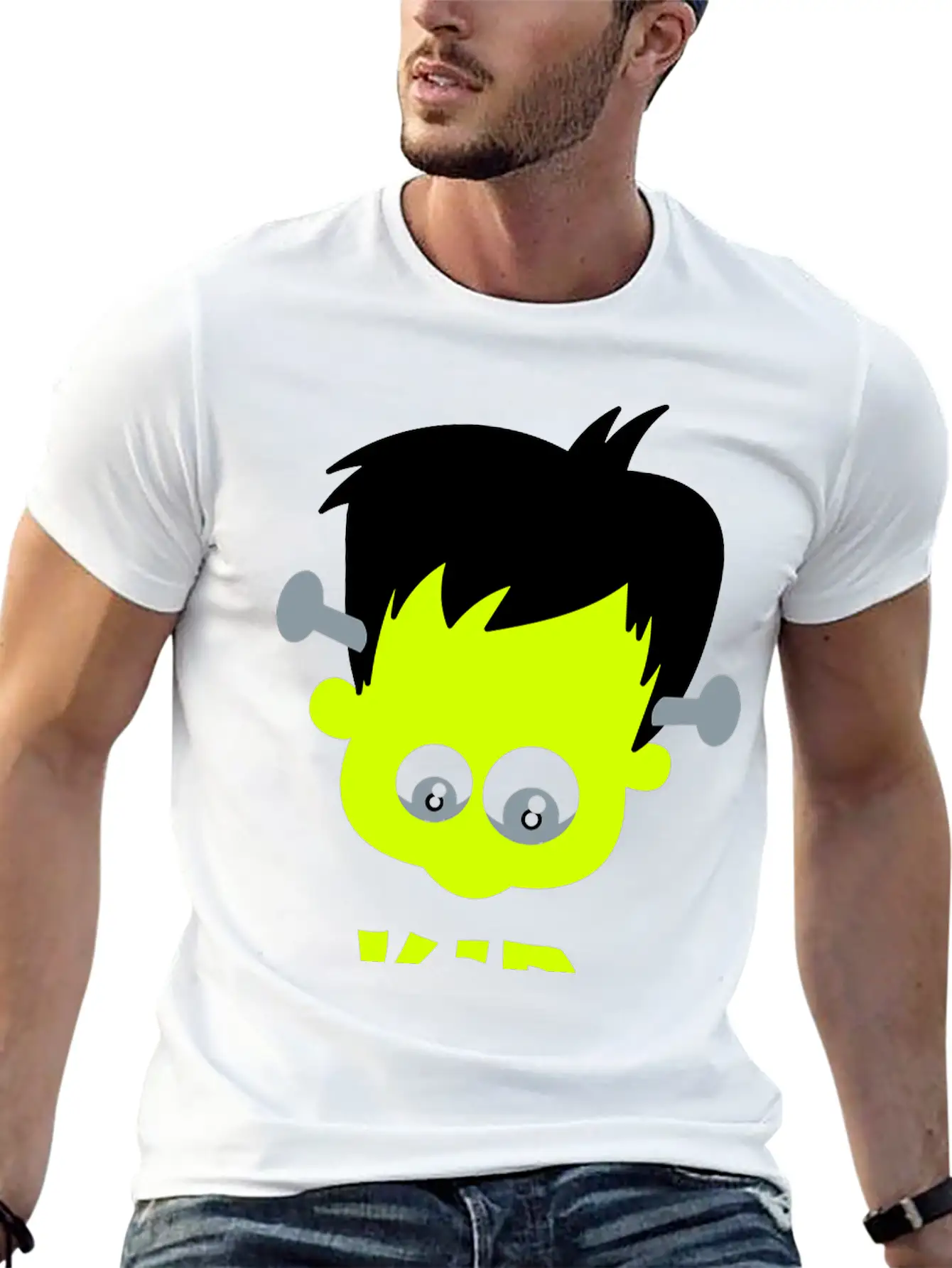 Frankenstein KID Basic Graphic T-Shirt – Daily Comfort In Soft Cotton