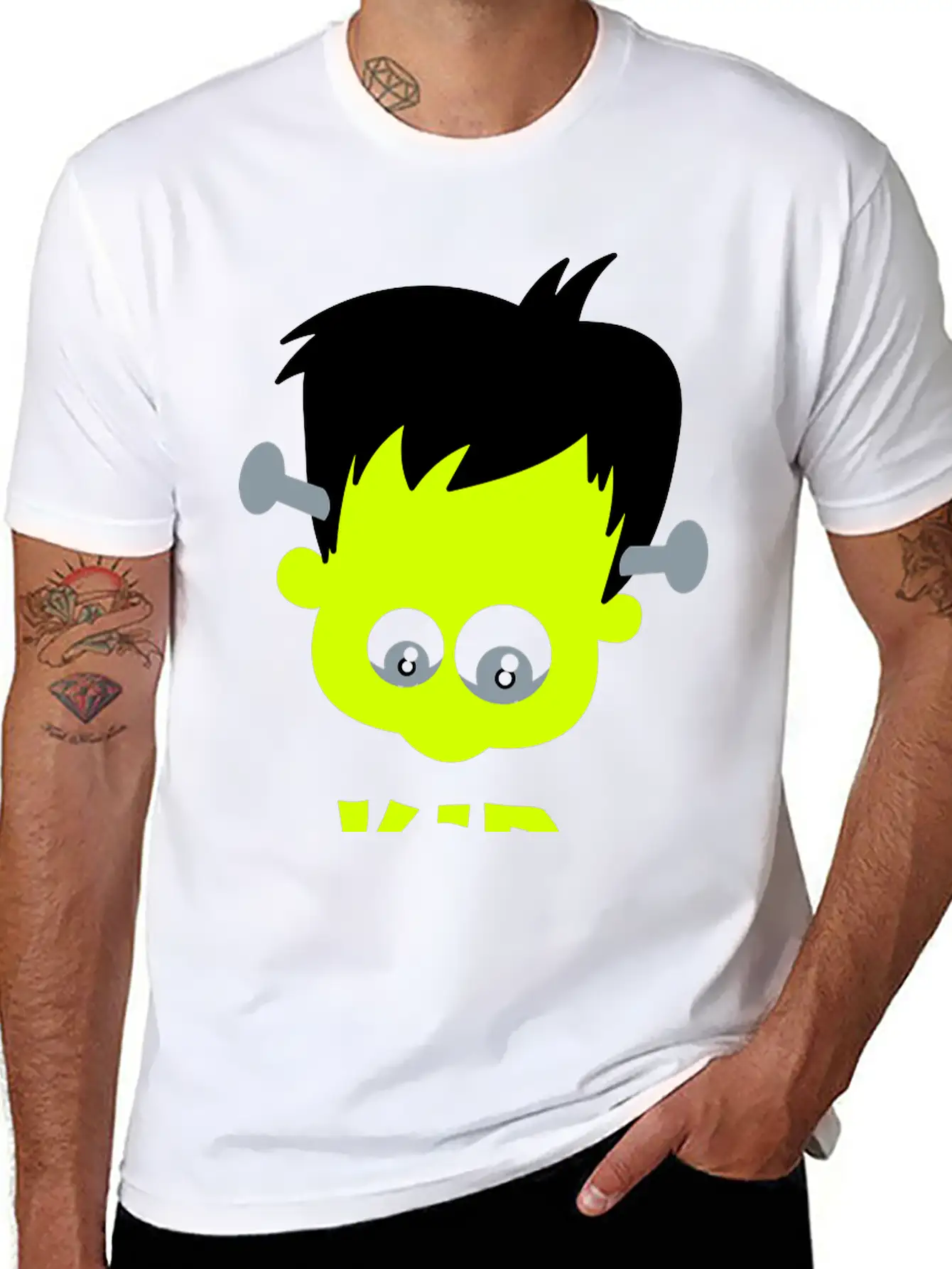 Frankenstein KID Basic Graphic T-Shirt – Daily Comfort In Soft Cotton