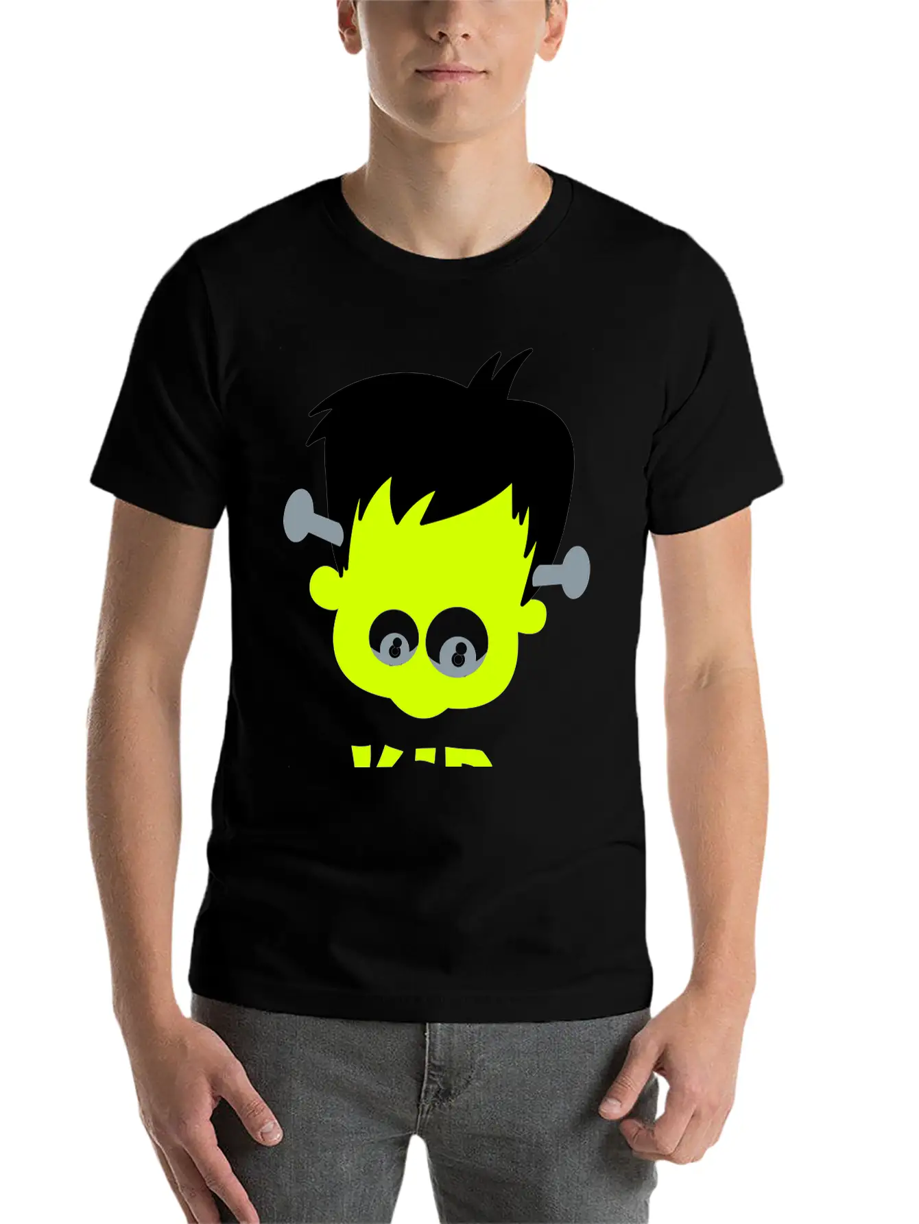 Frankenstein KID Basic Graphic T-Shirt – Daily Comfort In Soft Cotton