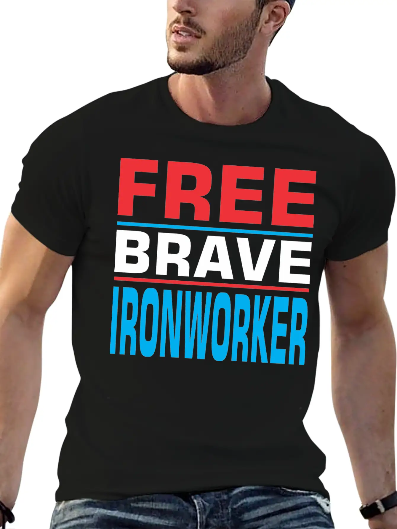 Free Brave Ironworker Unisex Casual T-Shirt – Clean Design For Daily Comfort