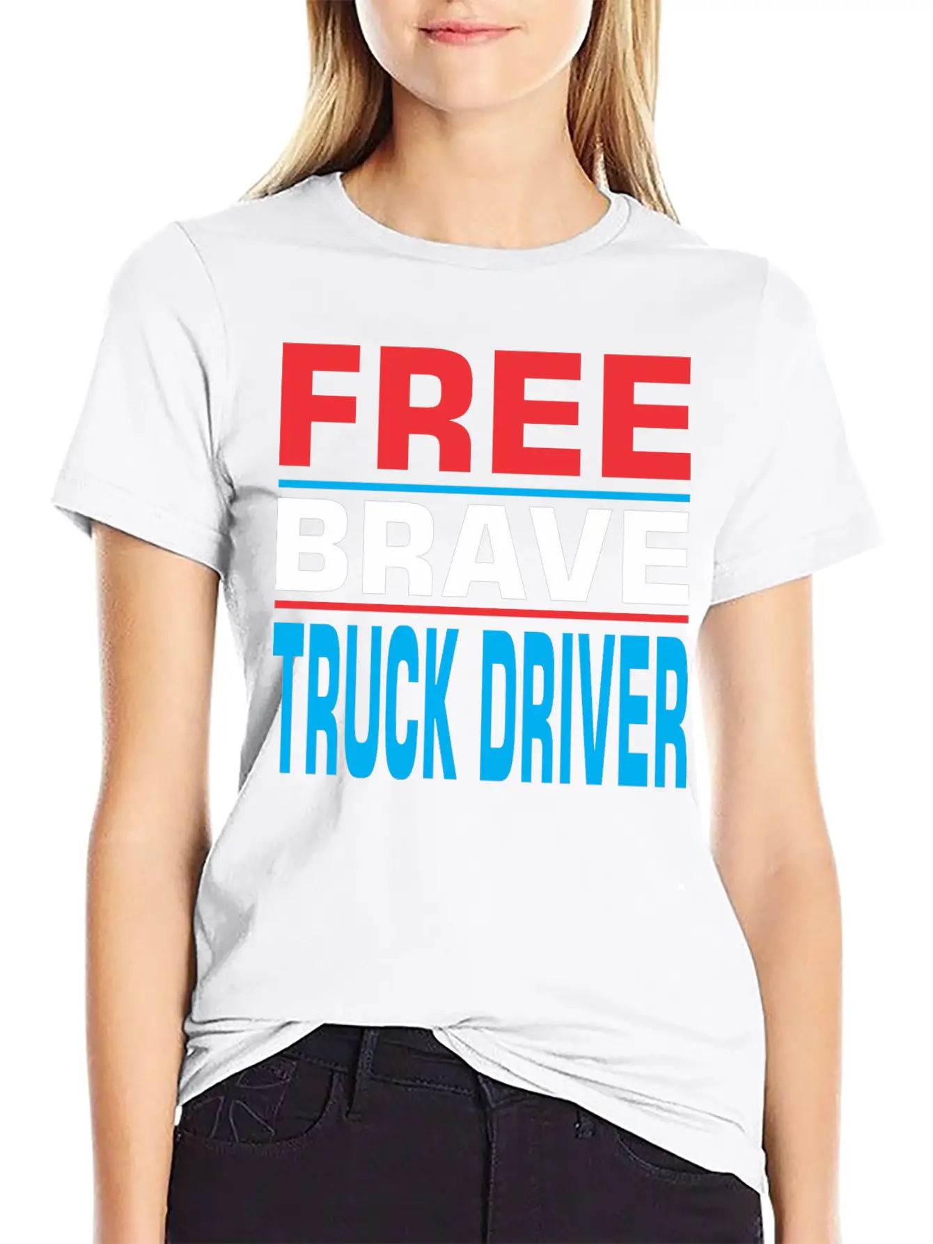 Free Brave Truck Driver Comfortable Minimalist Graphic Tee – Summer Style Essential
