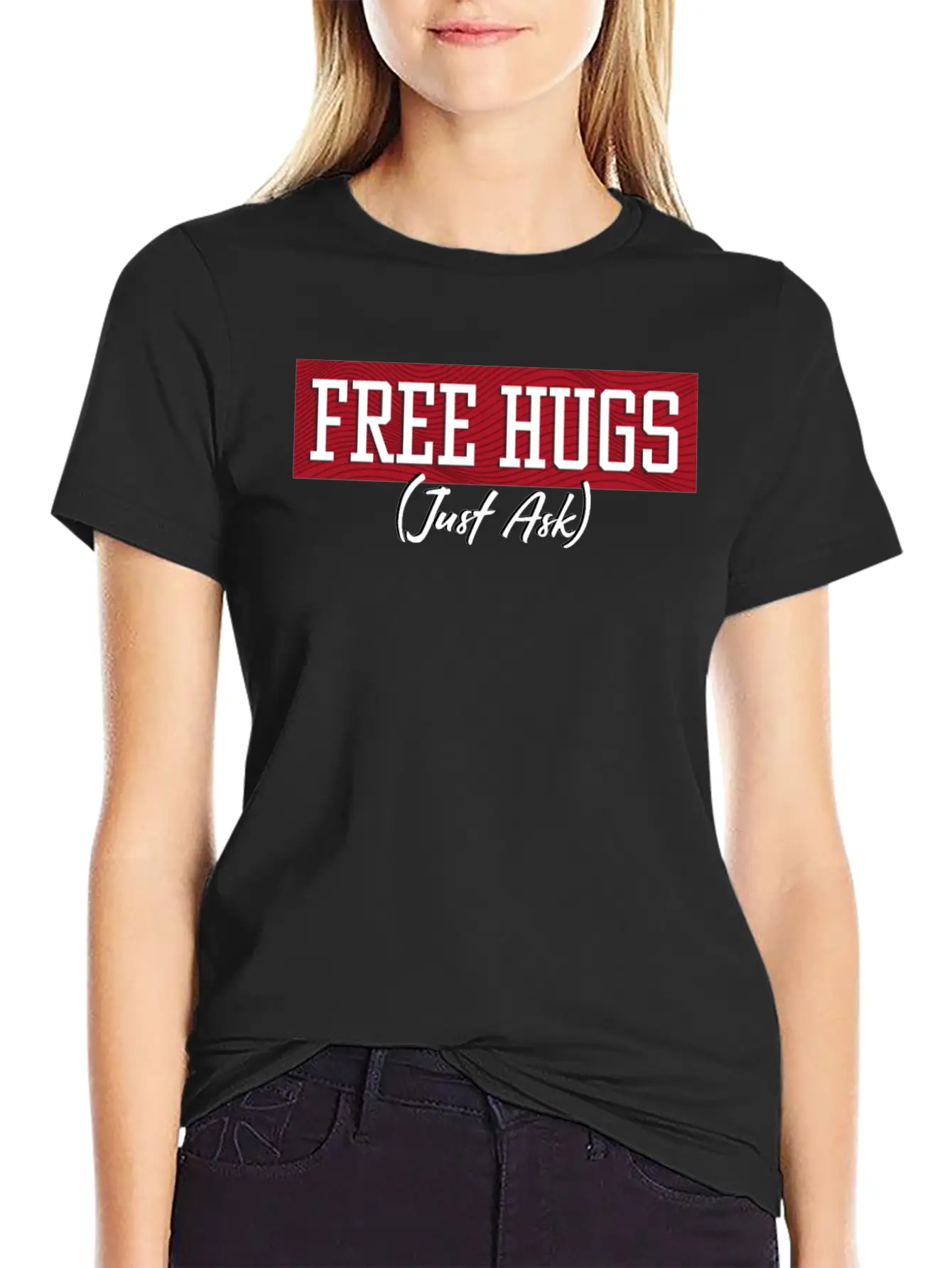 Free Hugs Just Ask Essential Unisex Summer Tee – Soft Cotton Casual Fit