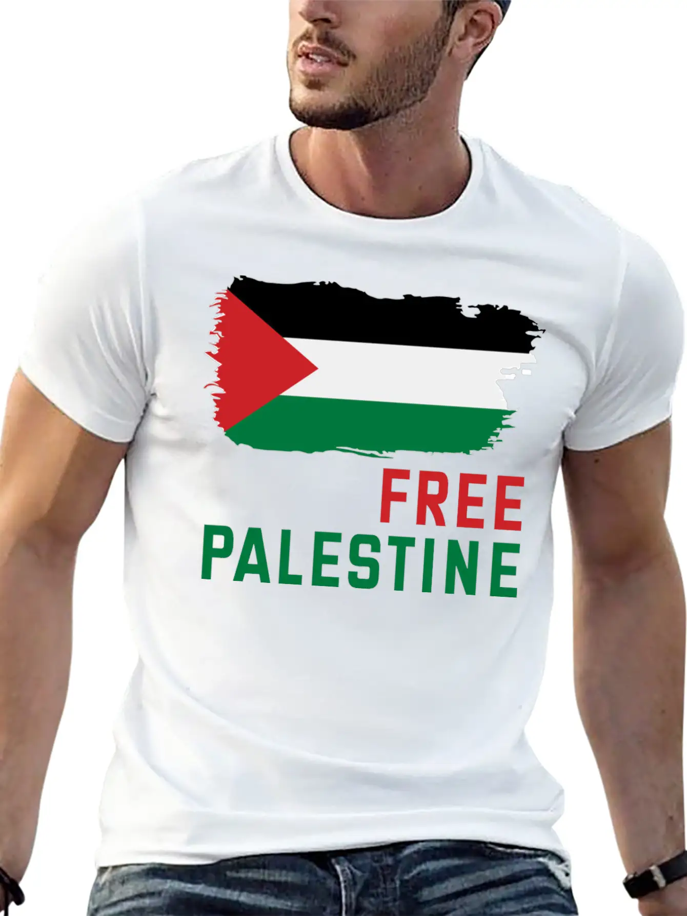 Free Palestine Unisex Short Sleeve Soft Cotton T-Shirt – Casual Everyday Wear