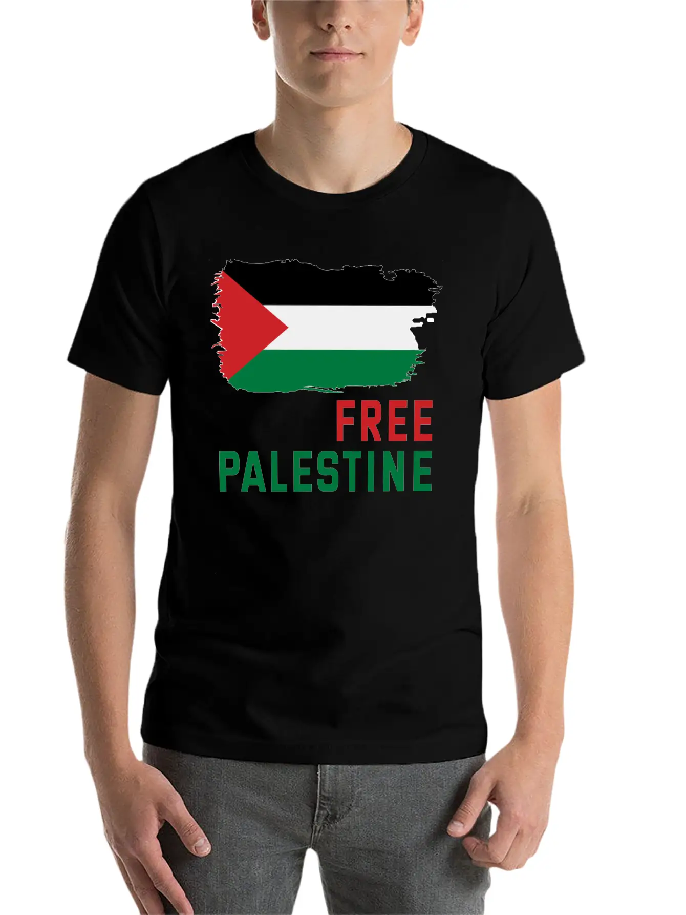 Free Palestine Unisex Short Sleeve Soft Cotton T-Shirt – Casual Everyday Wear