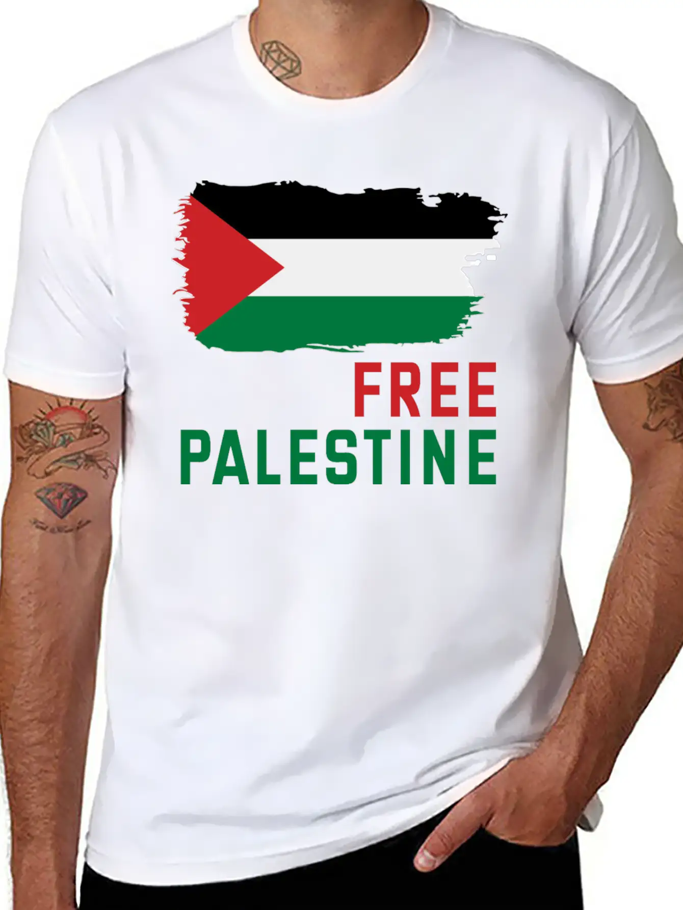 Free Palestine Unisex Short Sleeve Soft Cotton T-Shirt – Casual Everyday Wear