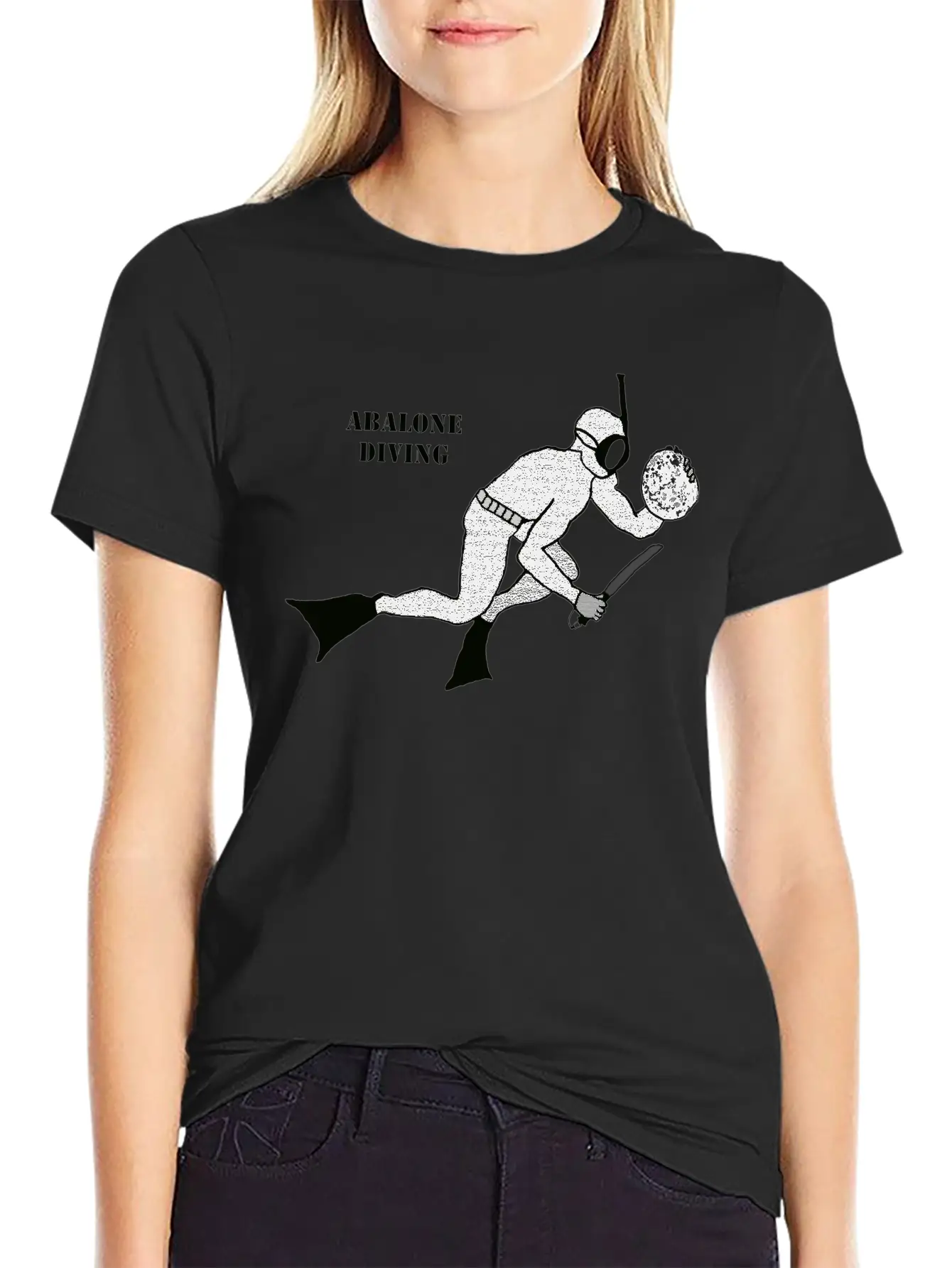 Freediving Breath Hold Trophy Abalone Diver URM Essential Unisex Summer Tee – Soft Cotton Casual Fit