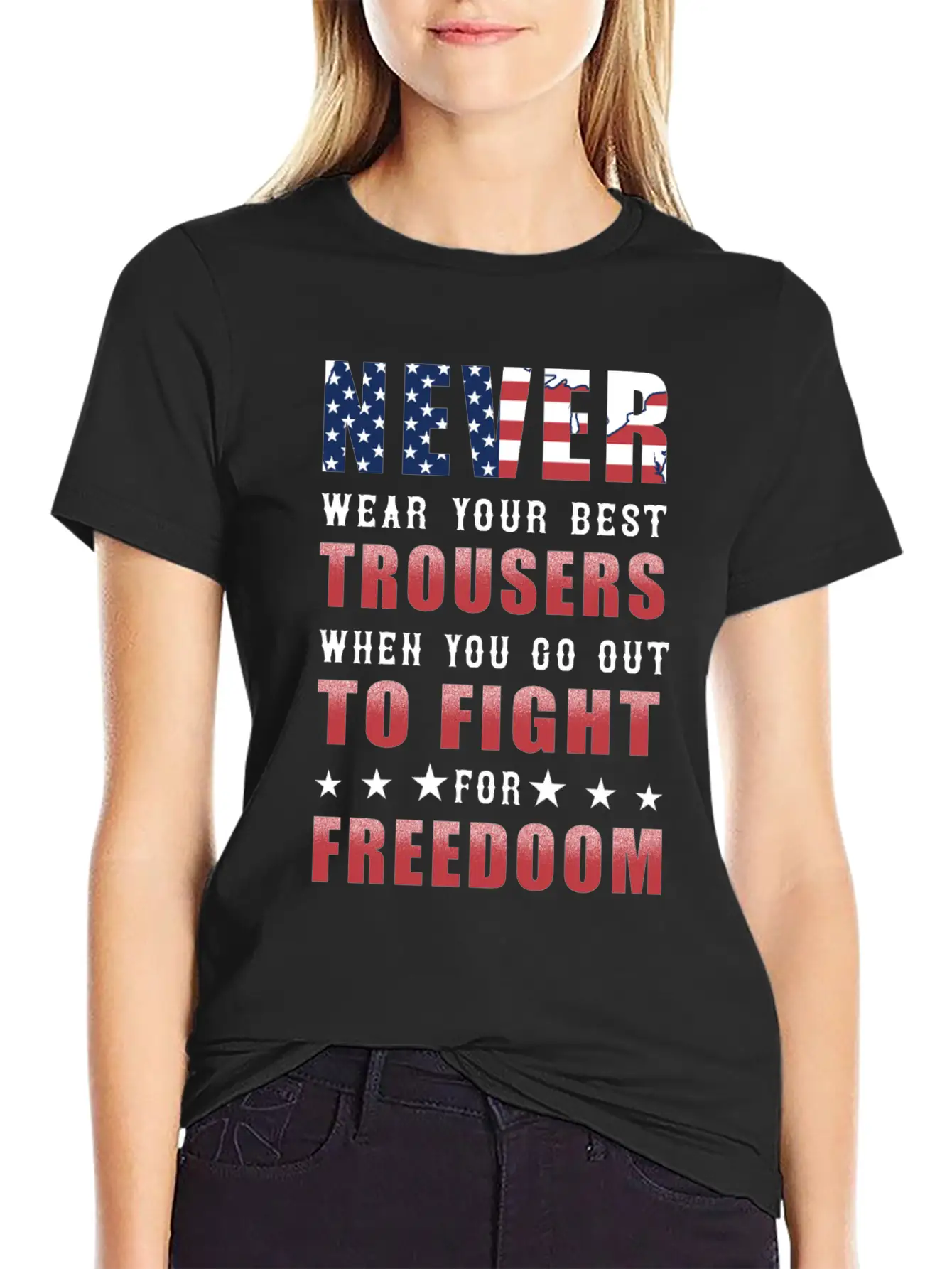 Freedom America Independence Pride Unisex Short Sleeve Soft Cotton T-Shirt – Casual Everyday Wear