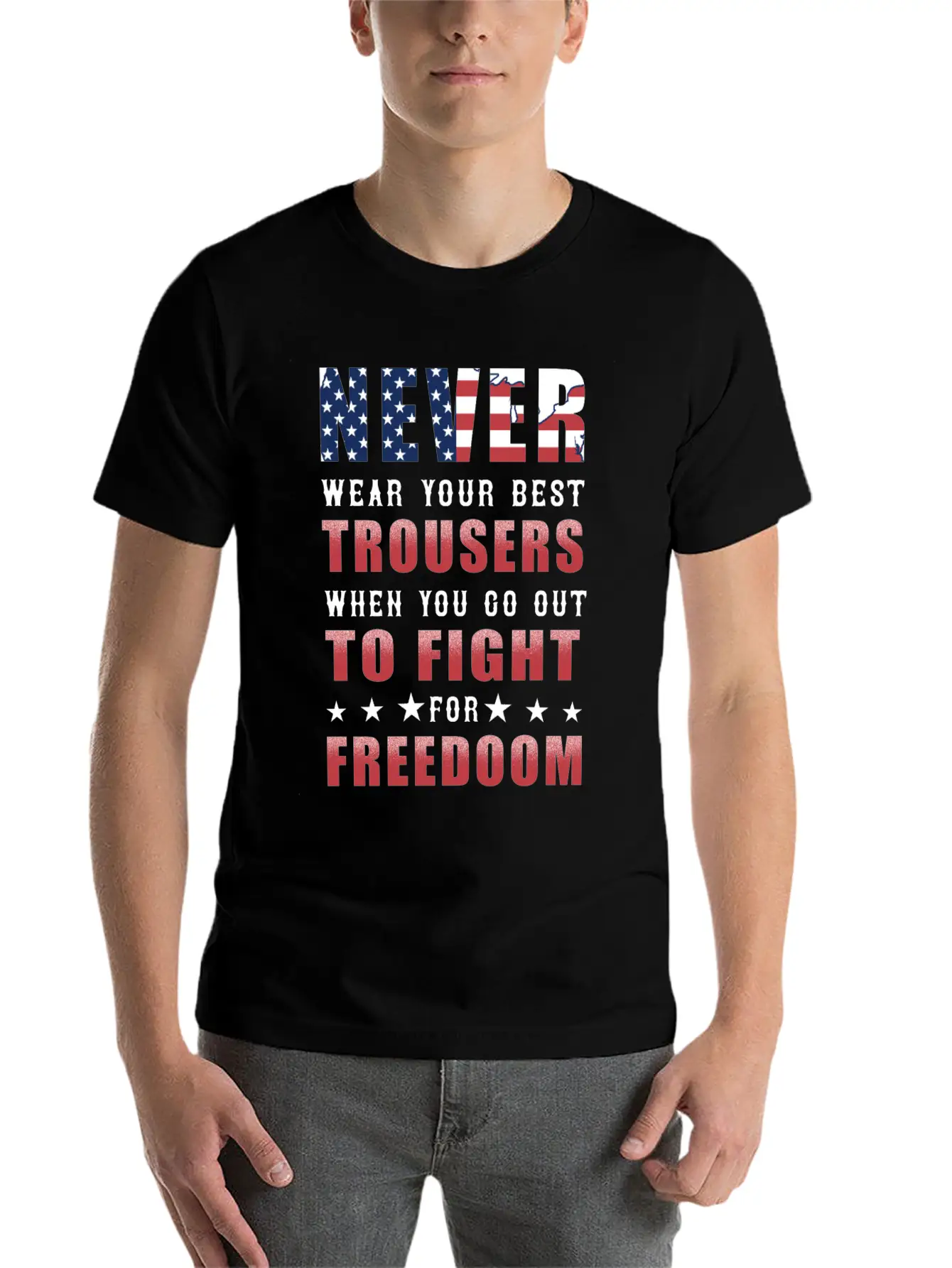 Freedom America Independence Pride Unisex Short Sleeve Soft Cotton T-Shirt – Casual Everyday Wear
