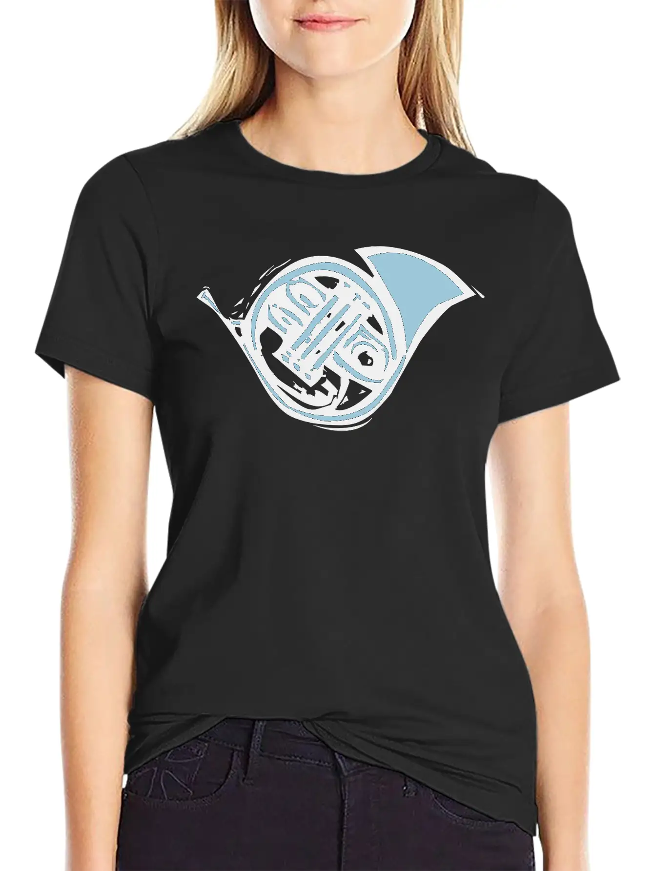 French Horn Stylish Everyday T-Shirt – Unisex Basic Cotton Tee